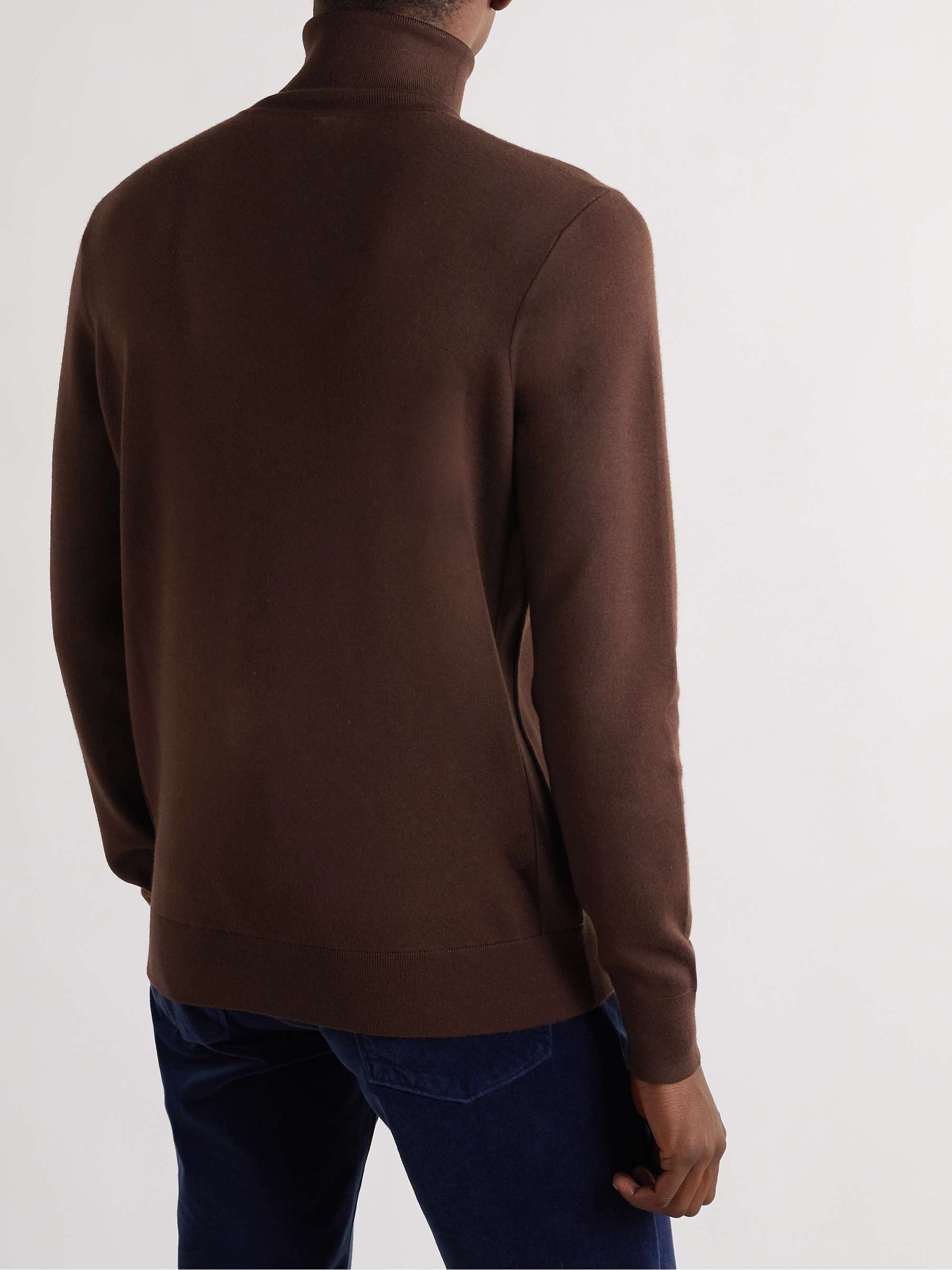Dolcevita Slim-Fit Cashmere, Virgin Wool and Silk-Blend Rollneck Sweater view
