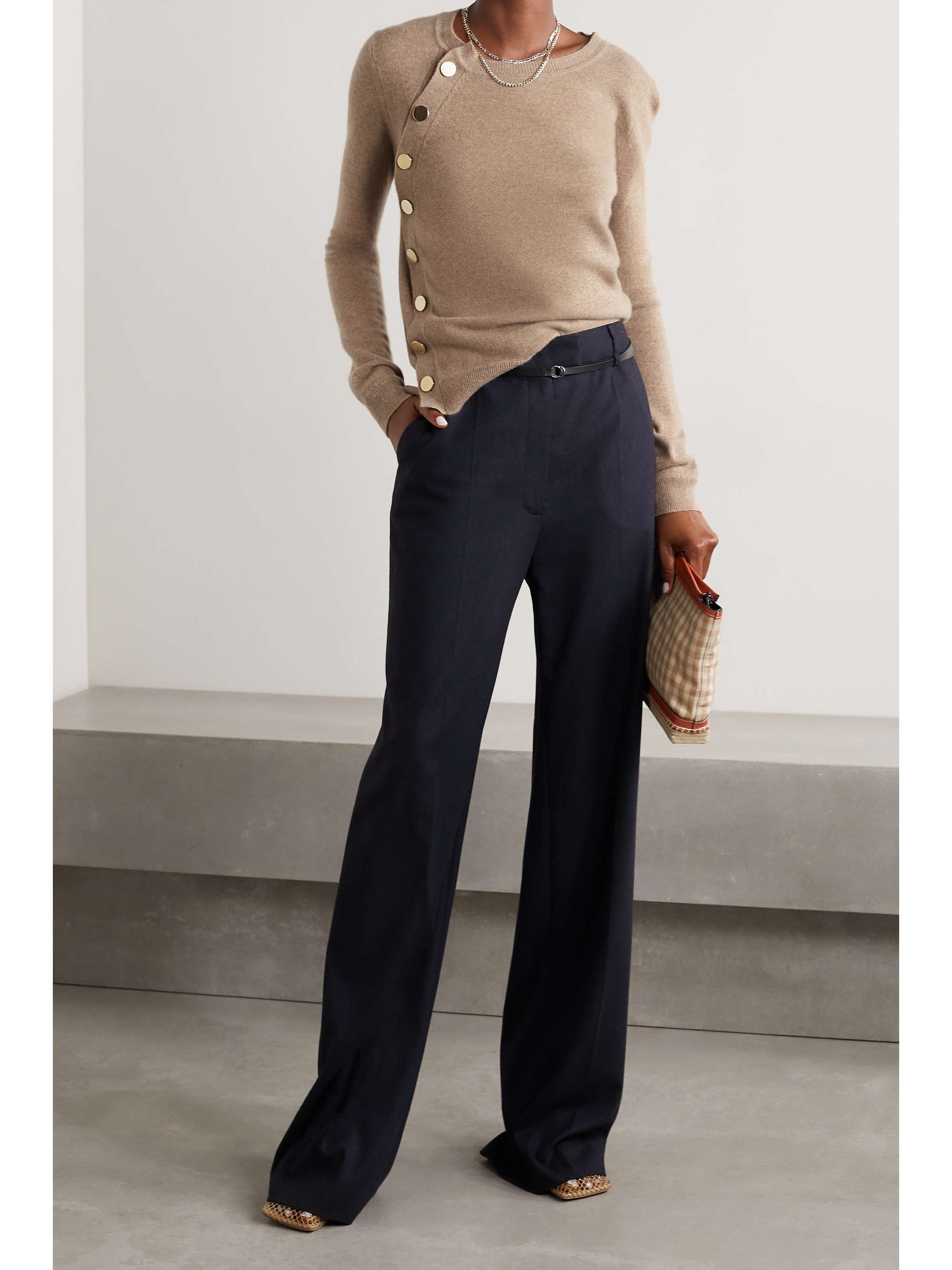 Minamoto button-embellished cashmere sweater view
