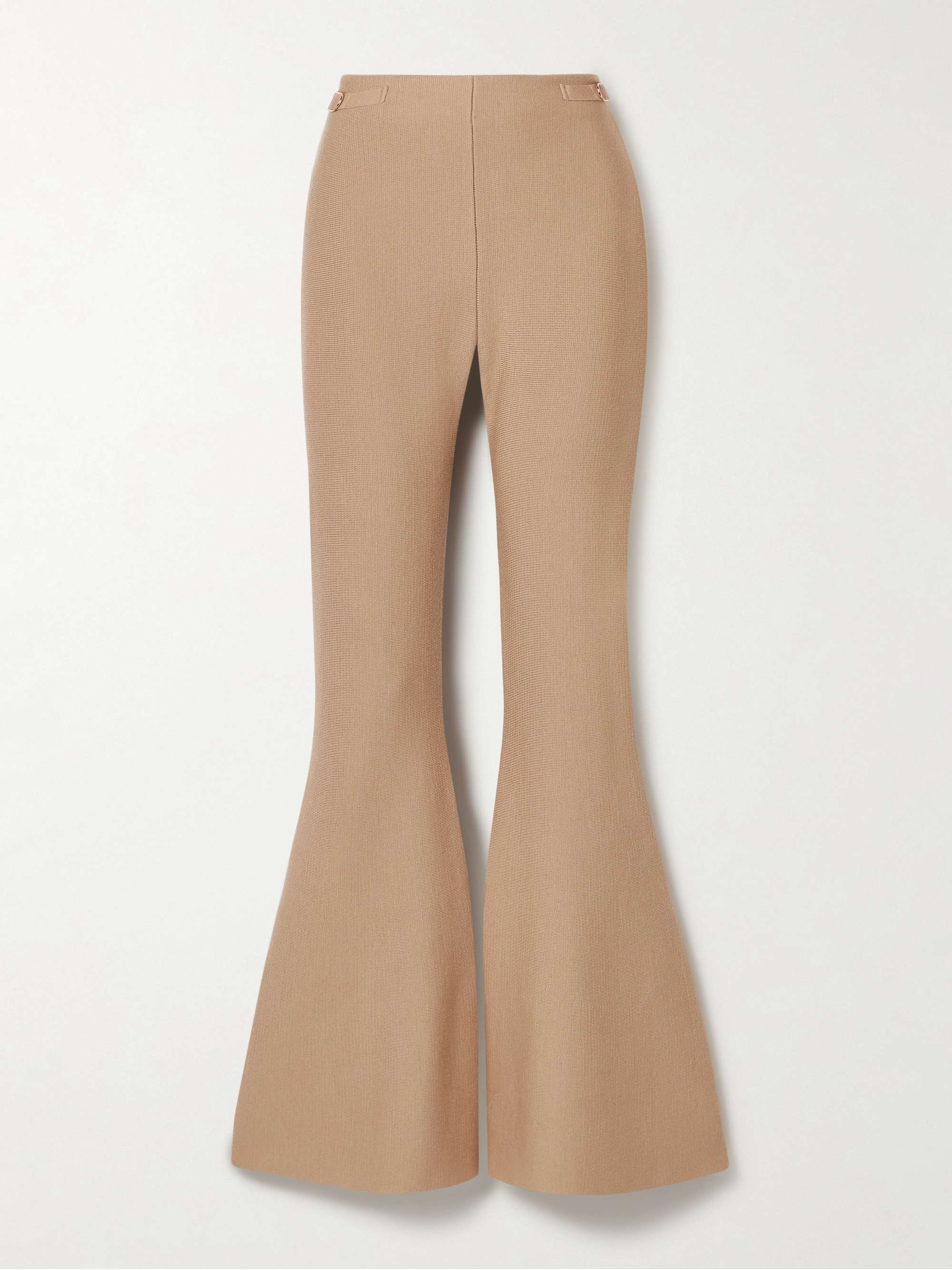 Ayala embellished knitted wool and cashmere-blend flared pants view
