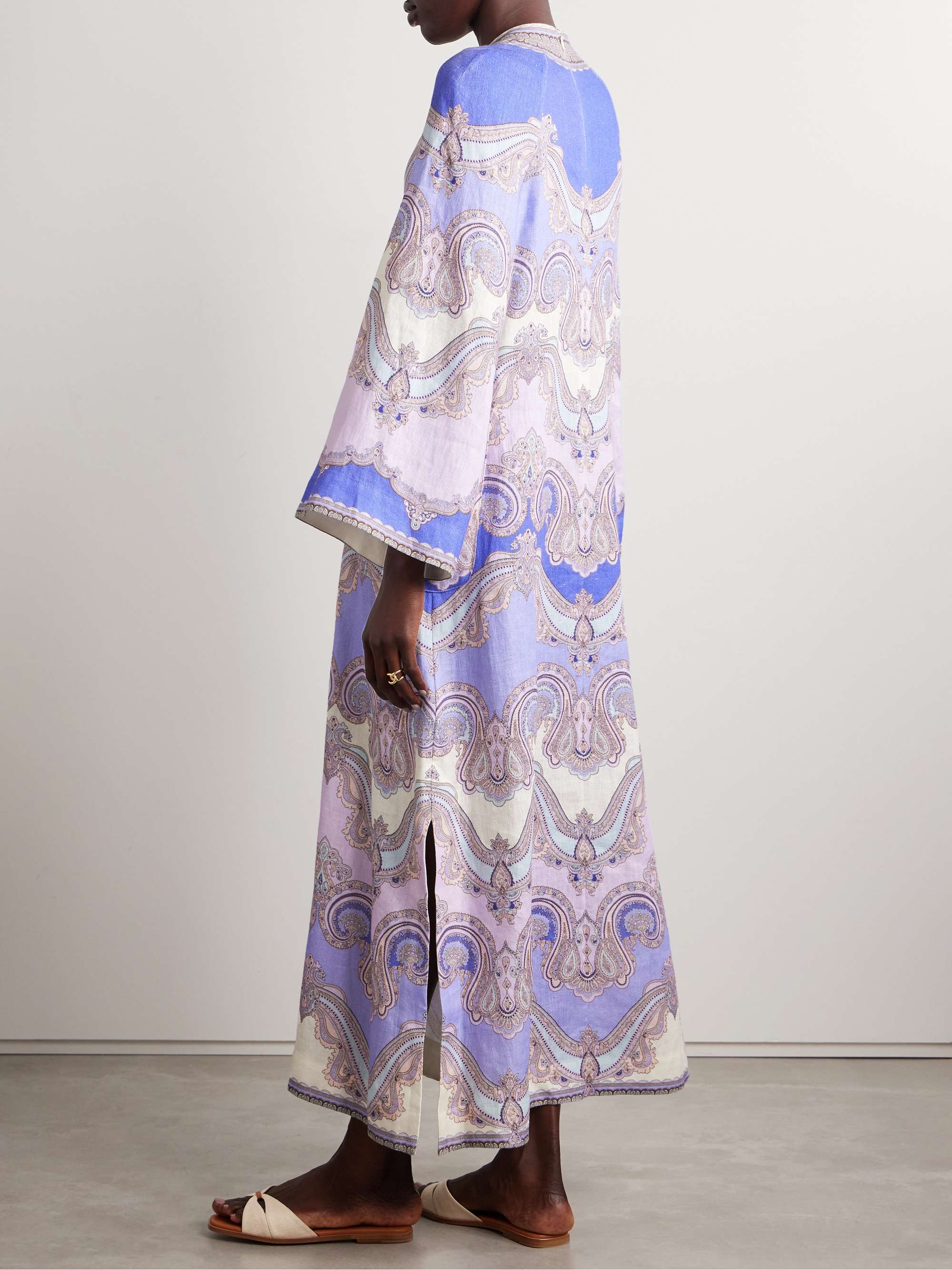 Maxine printed linen midi dress view