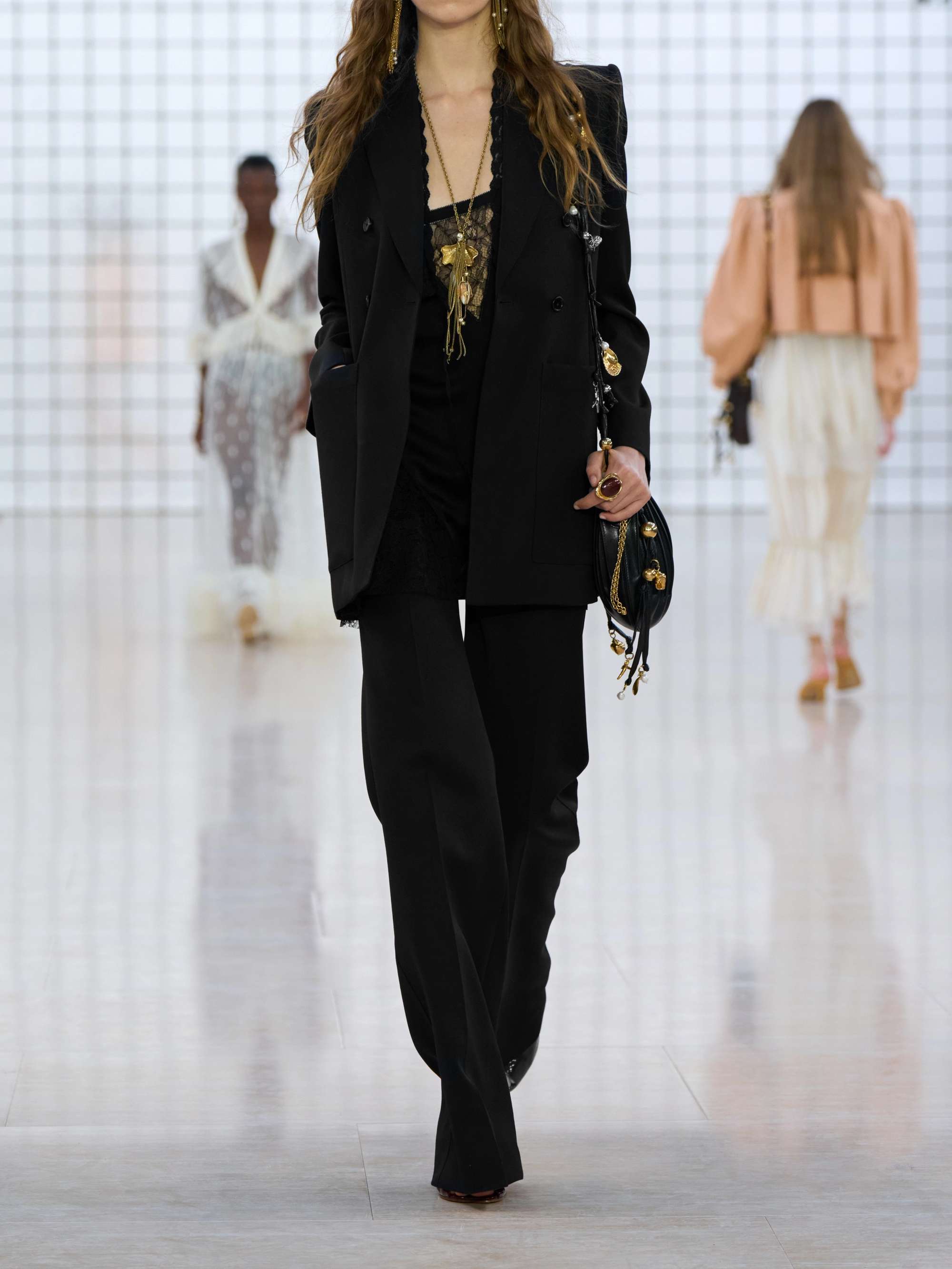 Wool wide-leg pants view