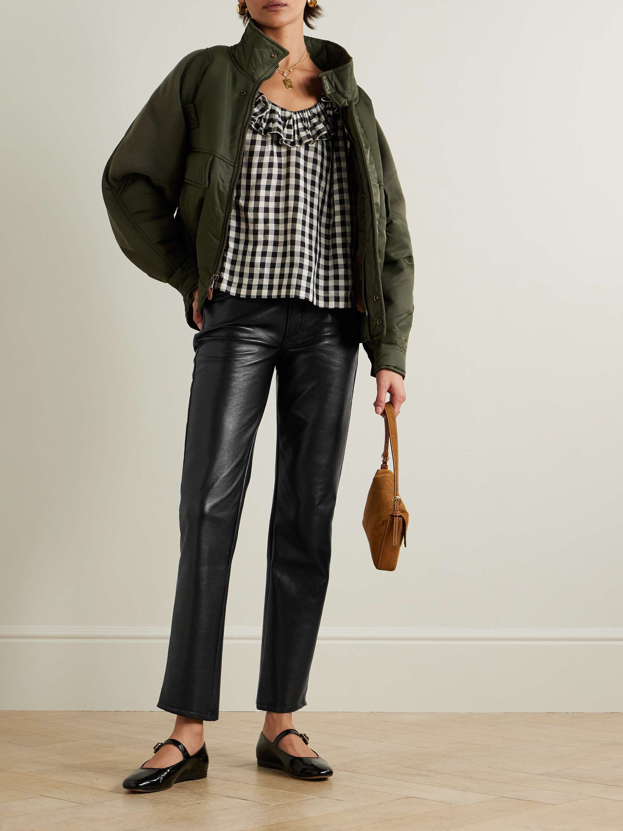The Smarty recycled patent-leather straight-leg pants view