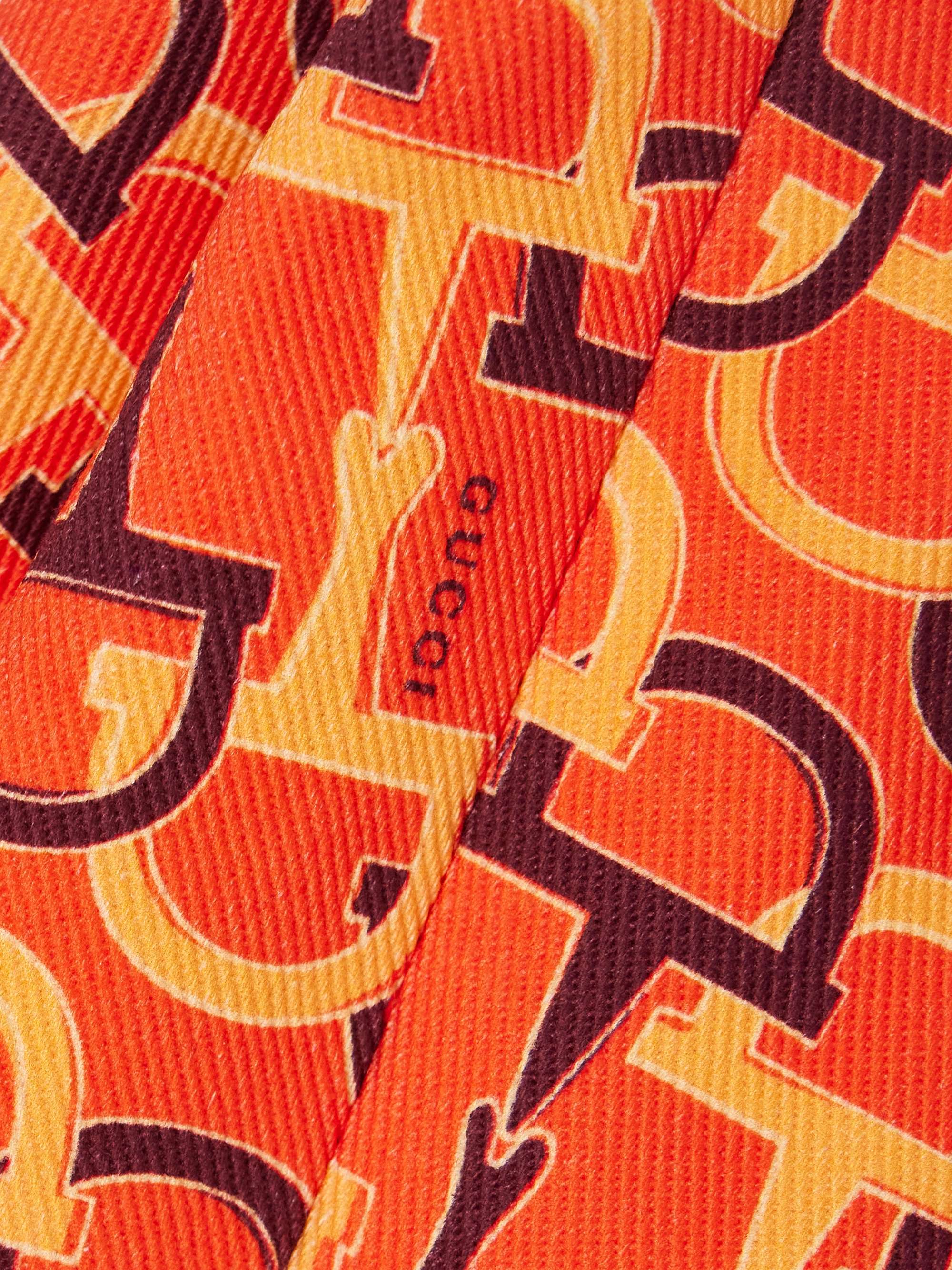 Cropped printed cotton-twill top view