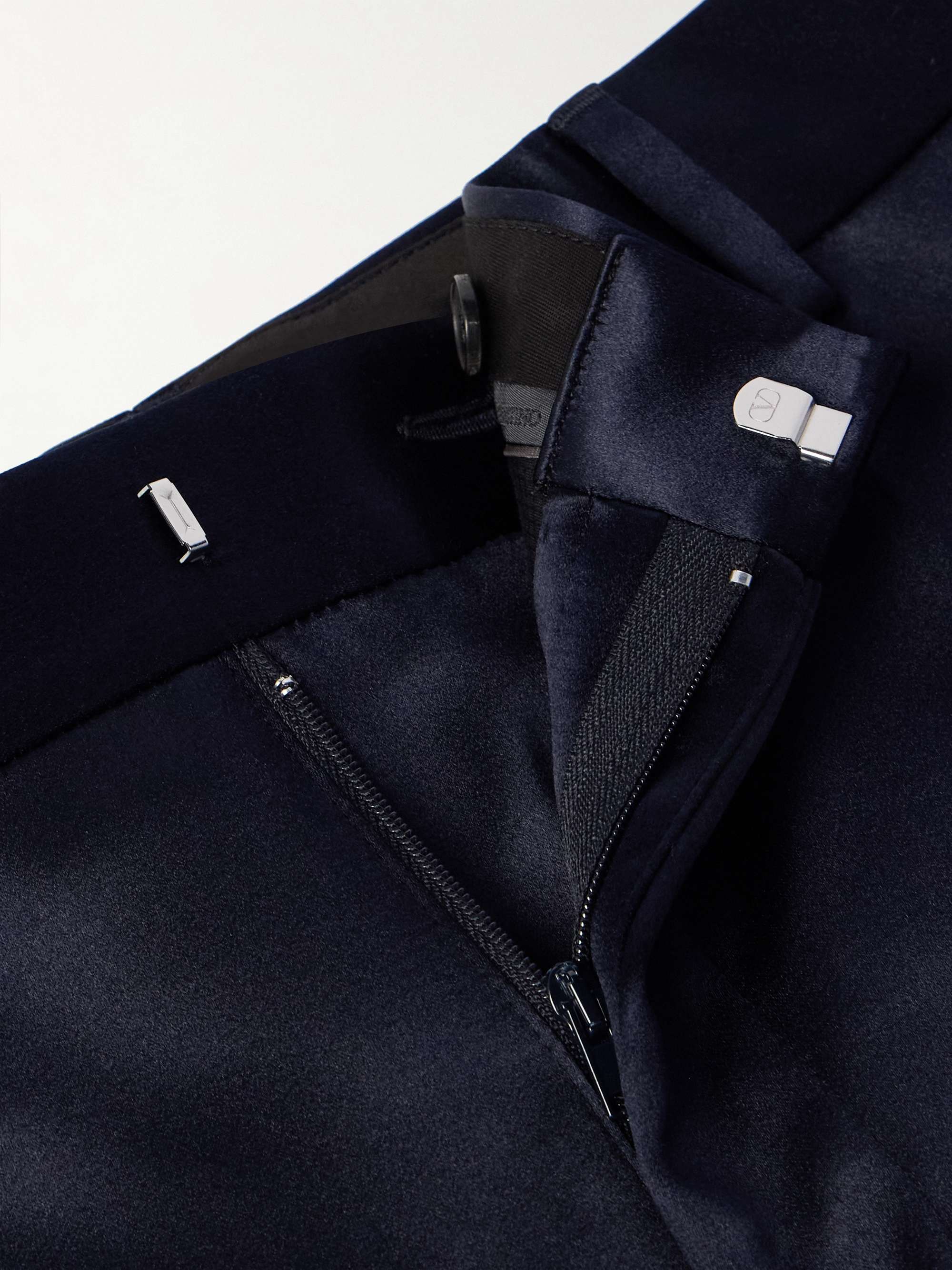 Tapered Silk-Satin Trousers view