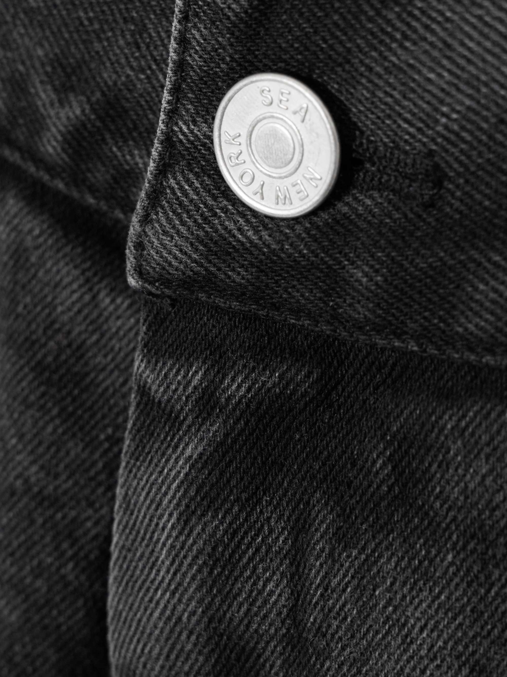 Elle paneled denim midi skirt view