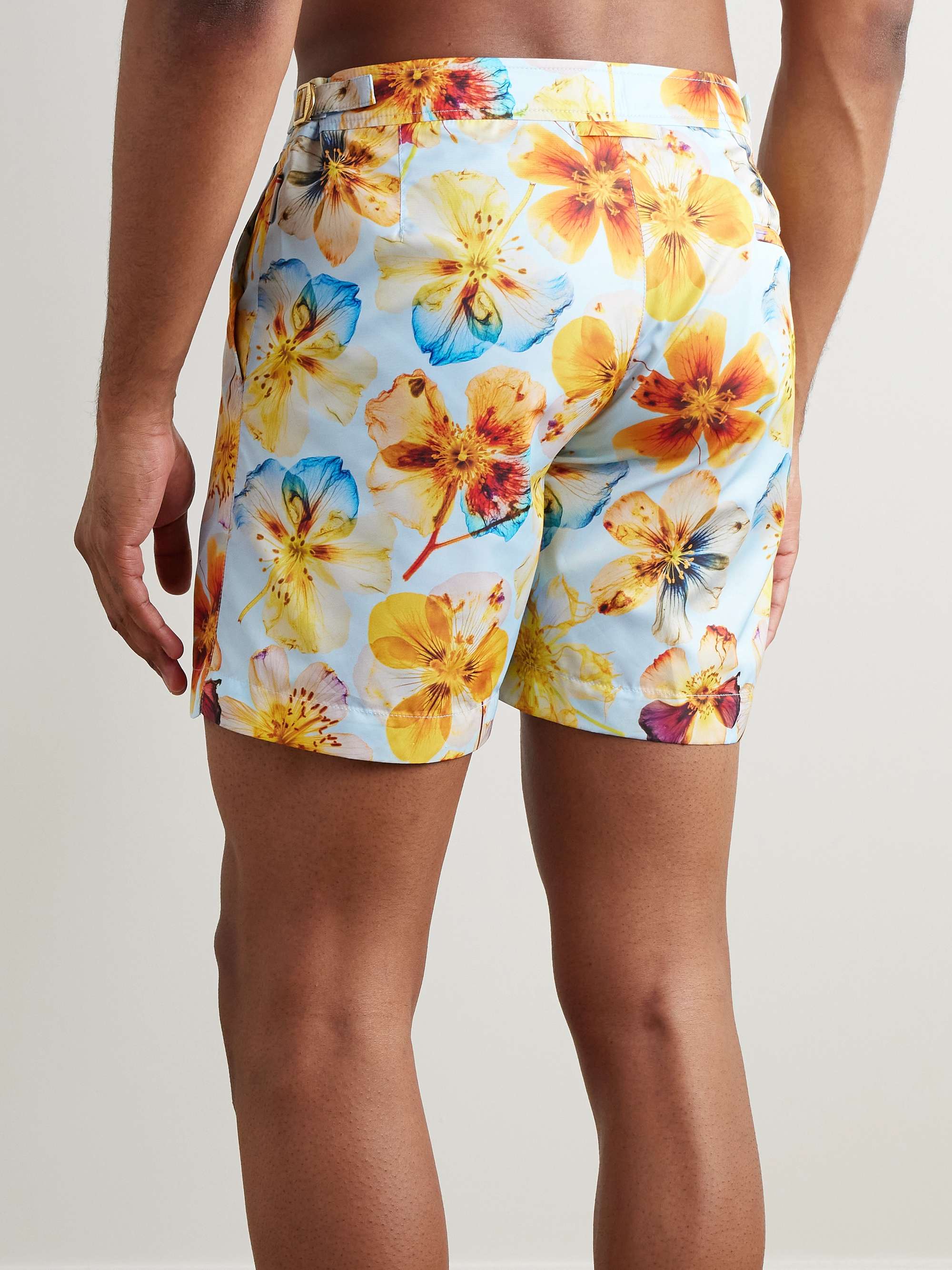 Bulldog Slim-Fit Mid-Length Floral-Print Recycled Swim Shorts view