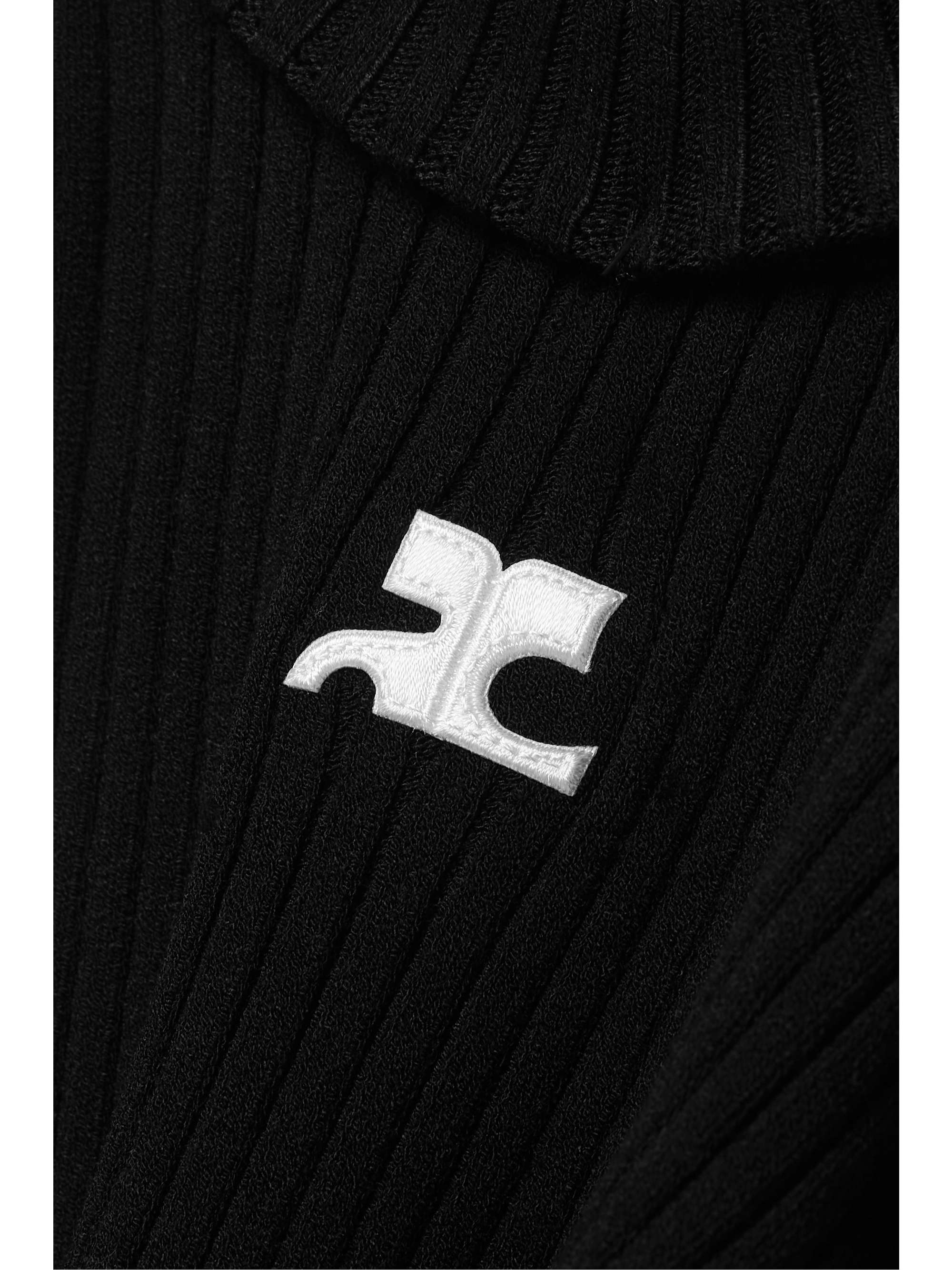 Reedition embroidered ribbed-knit turtleneck sweater view