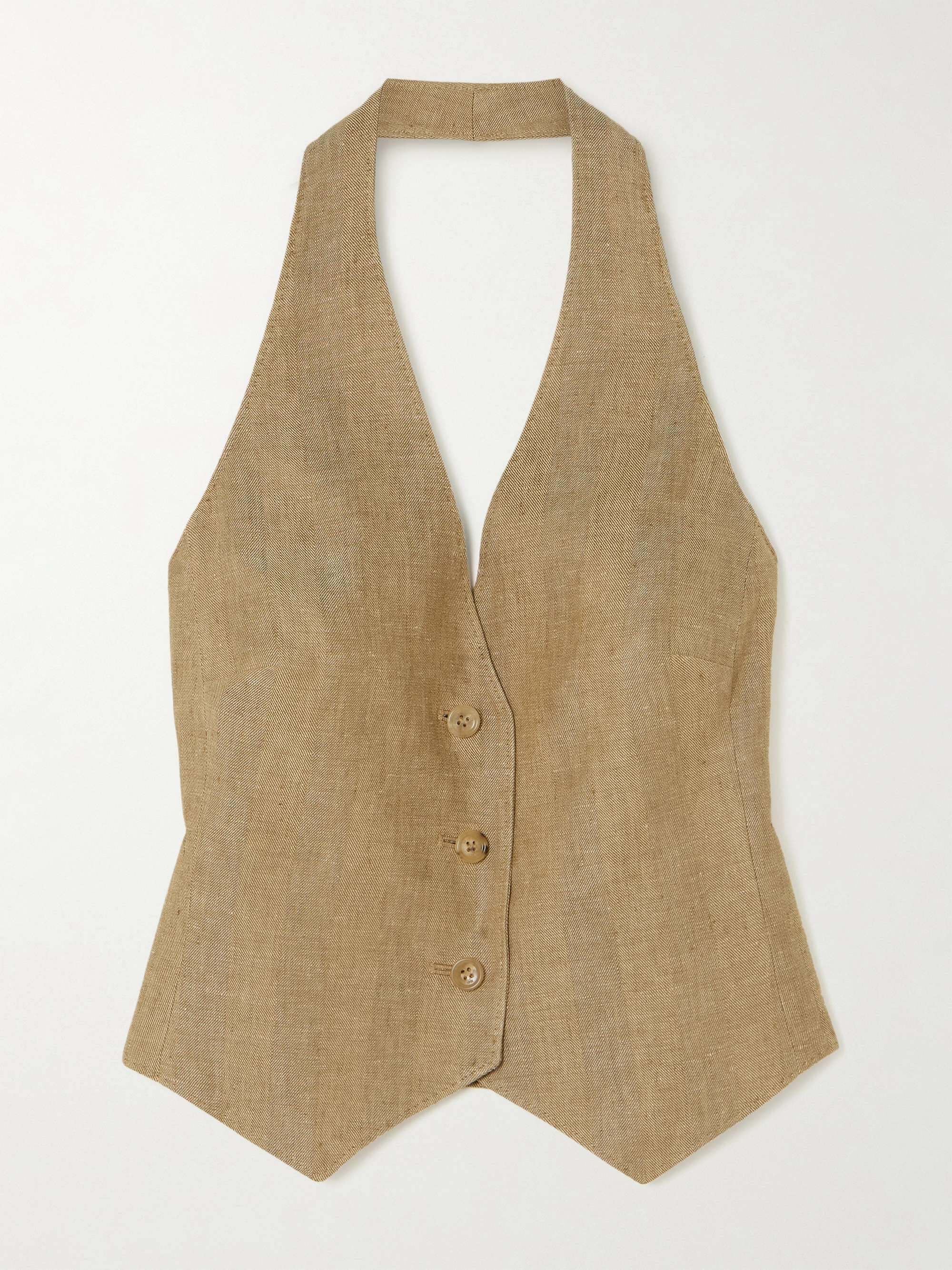 Sauro linen vest view
