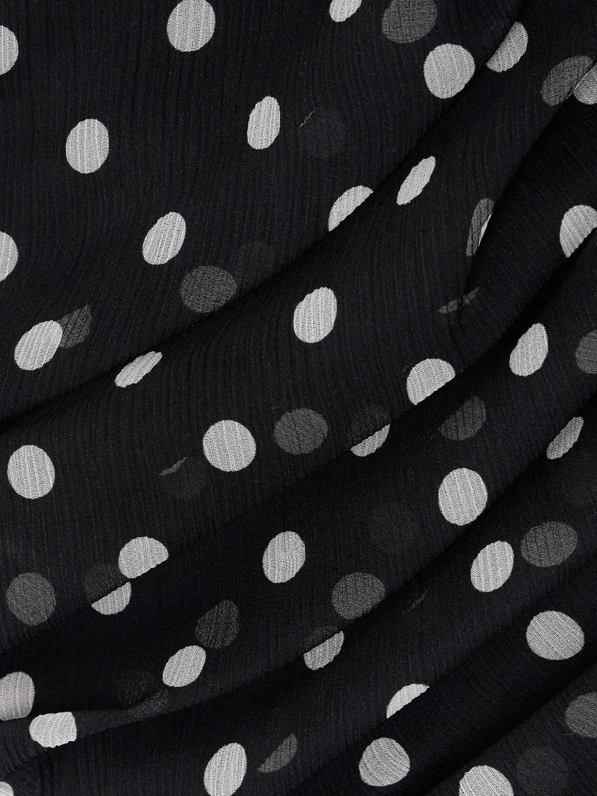 Strapless ruched polka-dot silk-crepon mini dress view