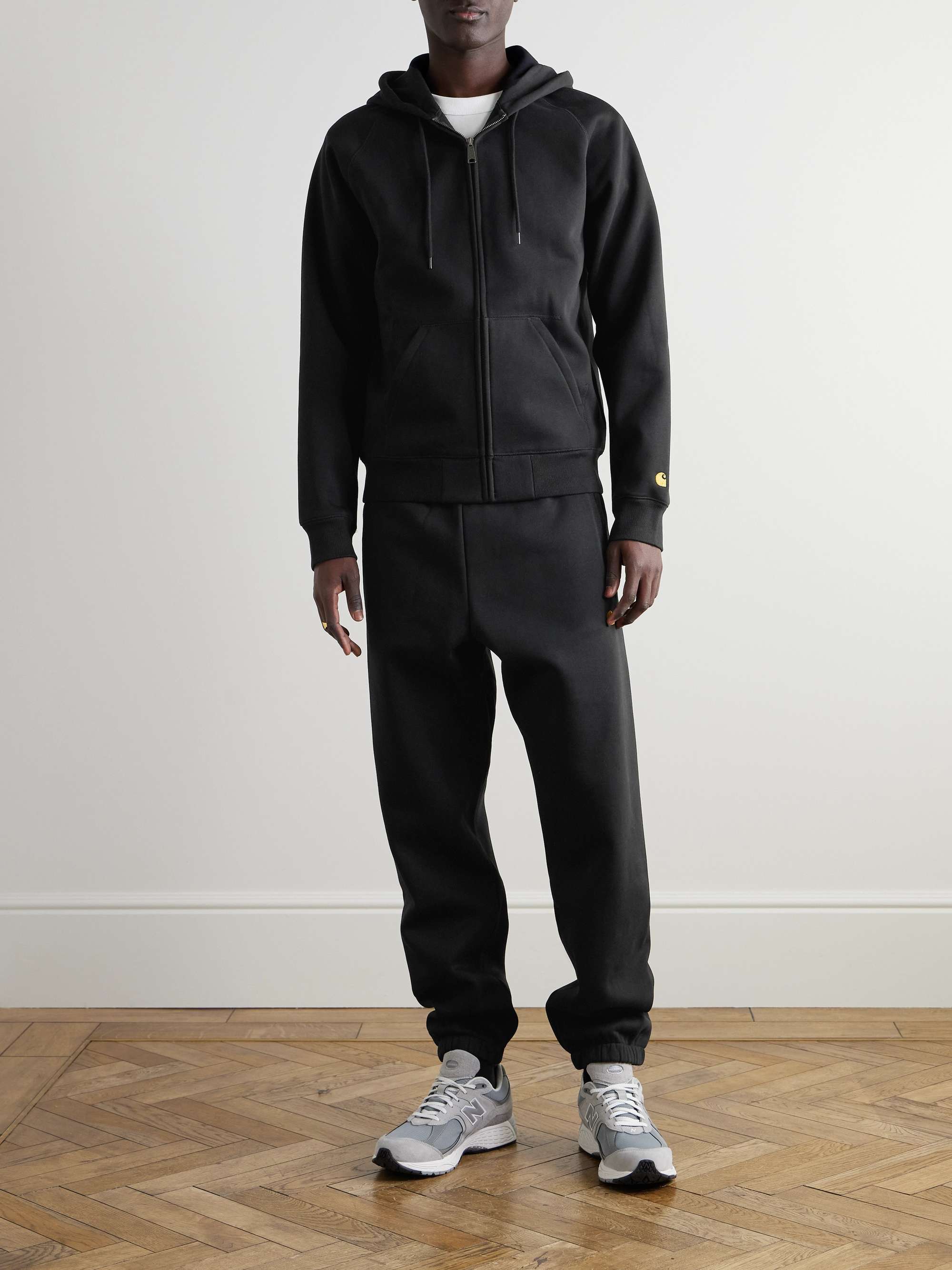 Chase Tapered Logo-Embroidered Cotton-Blend Jersey Sweatpants view