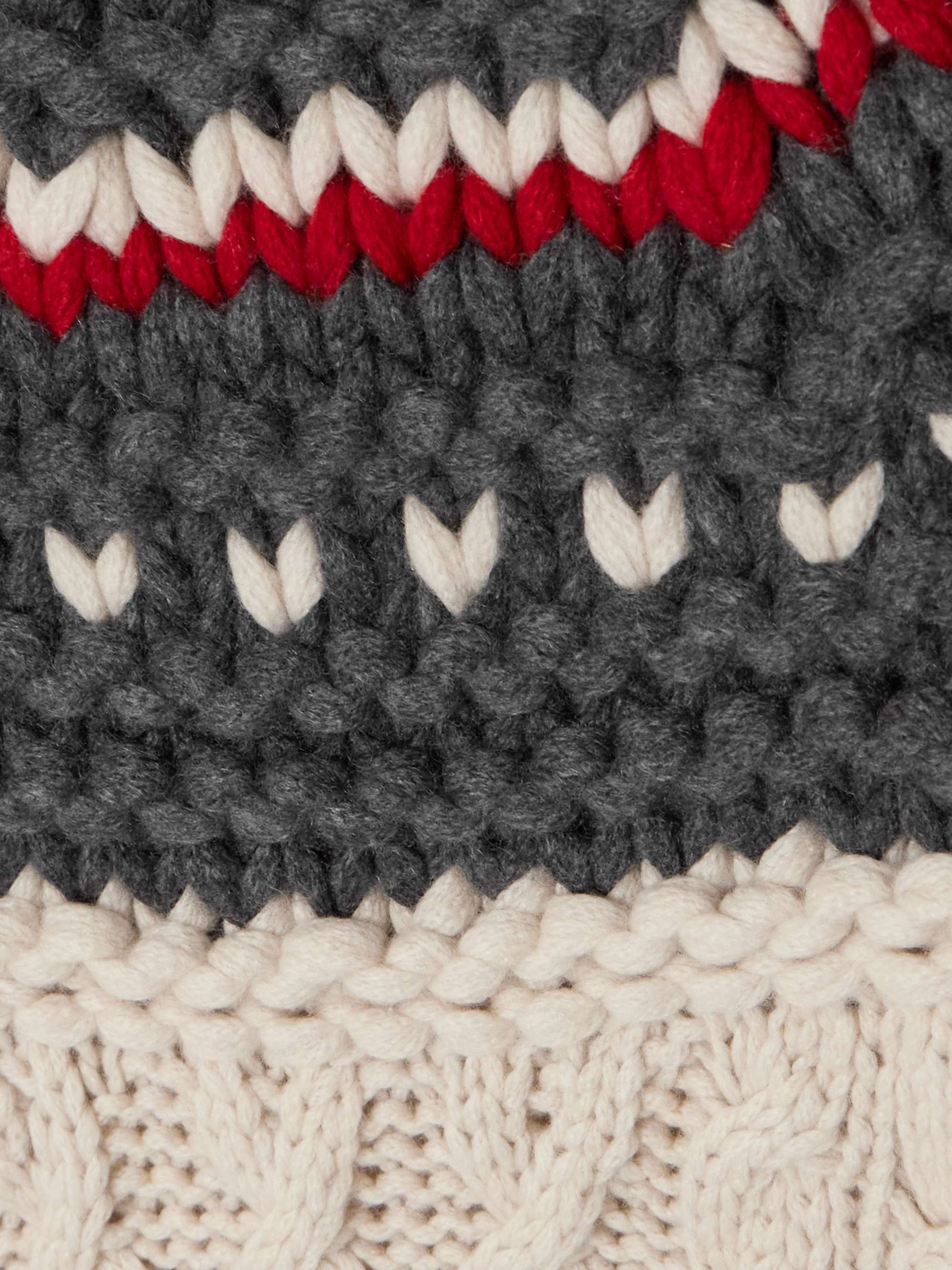 Cable-knit cashmere turtleneck sweater view