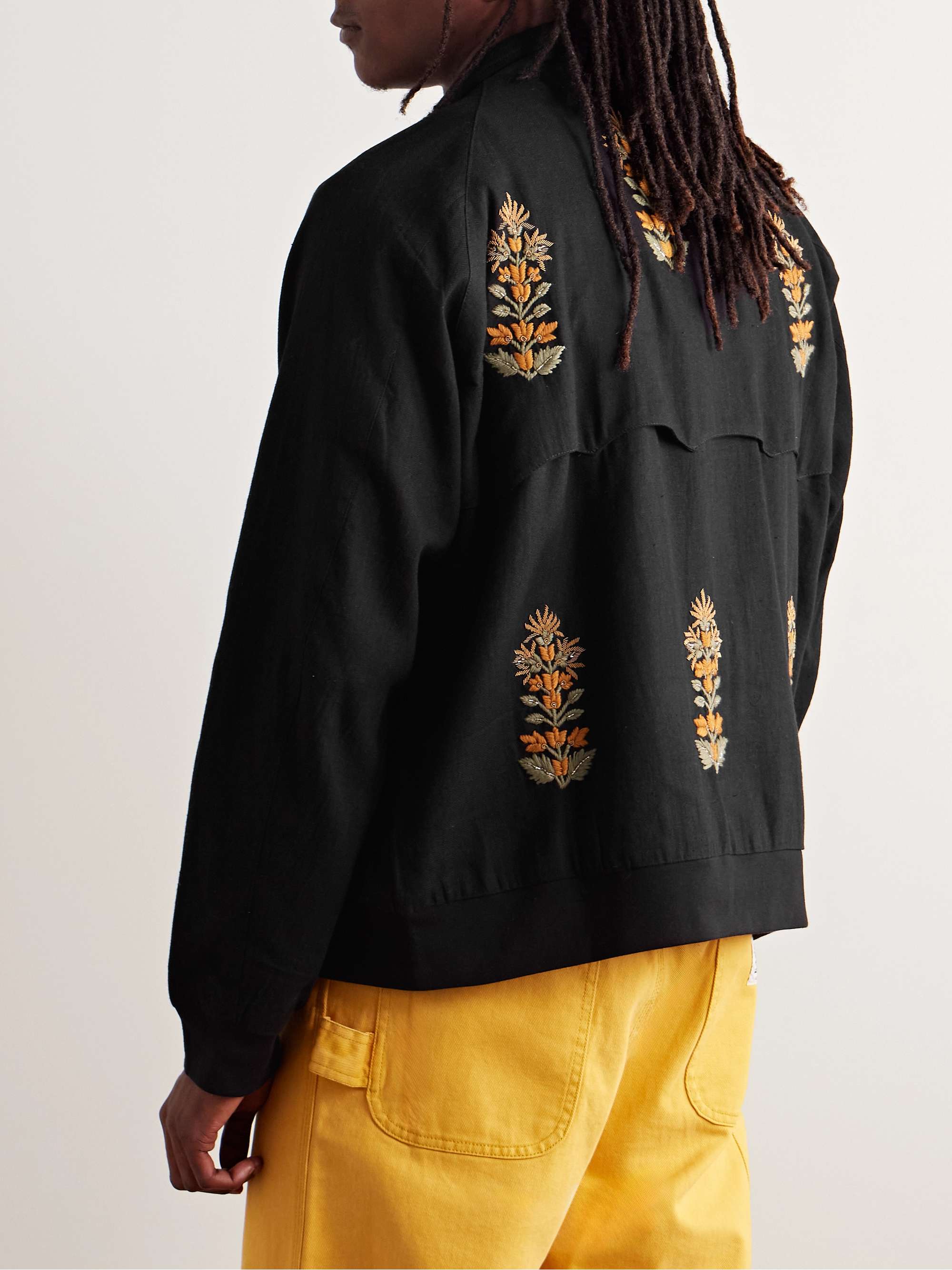 + Baracuta Embellished Embroidered Herringbone Cotton Jacket view