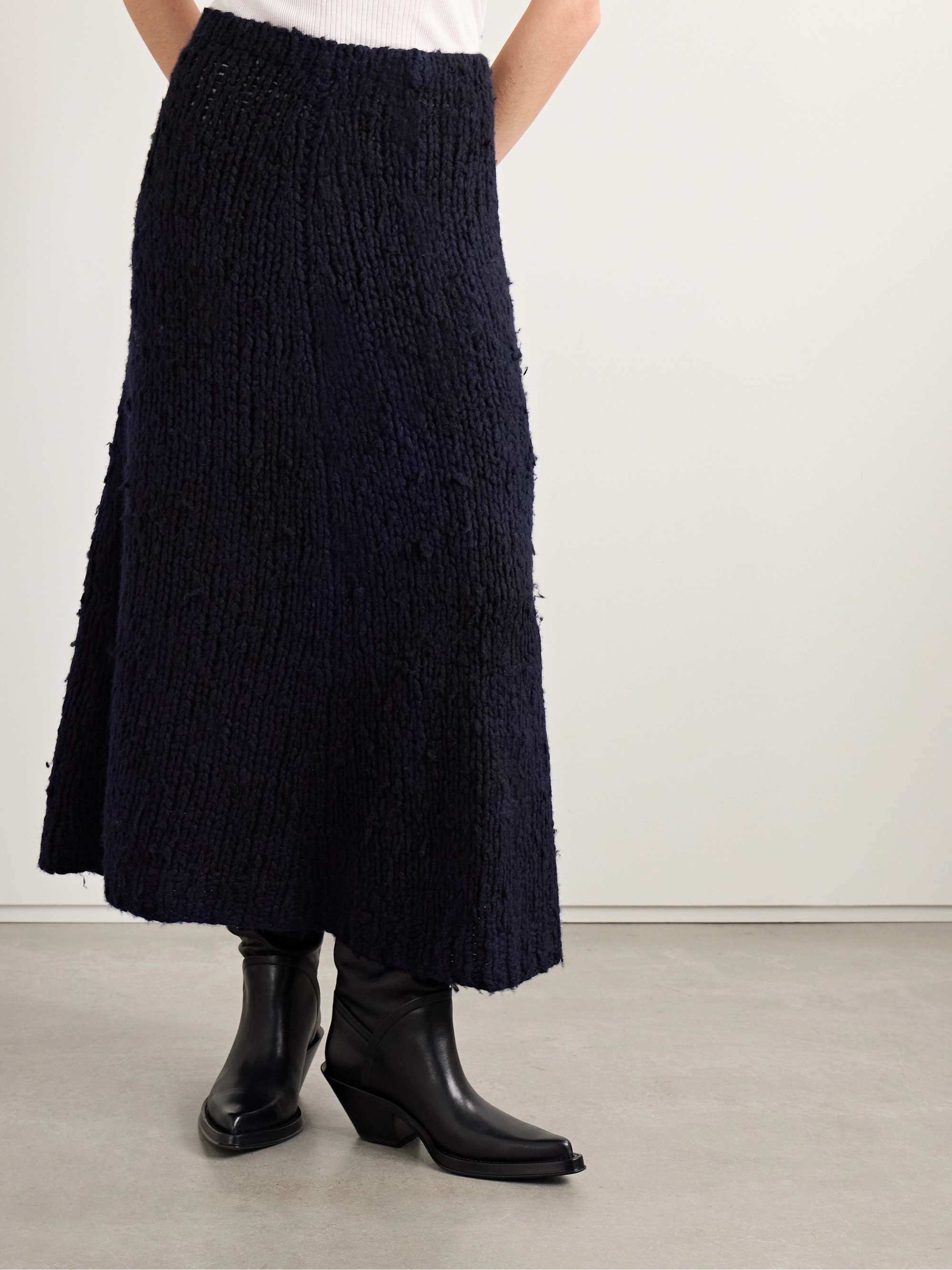 Perses cashmere midi skirt view