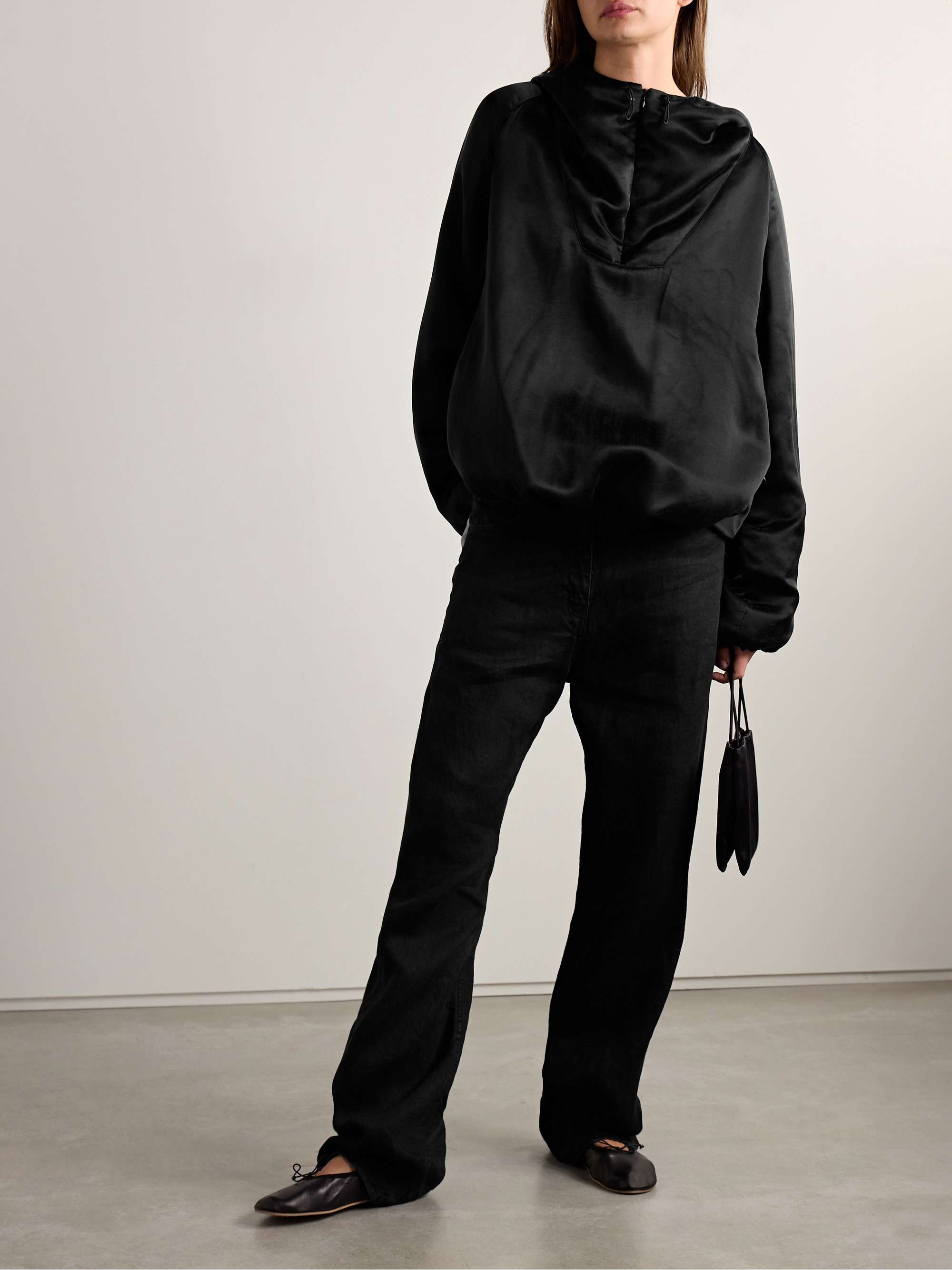 Garel satin hoodie view