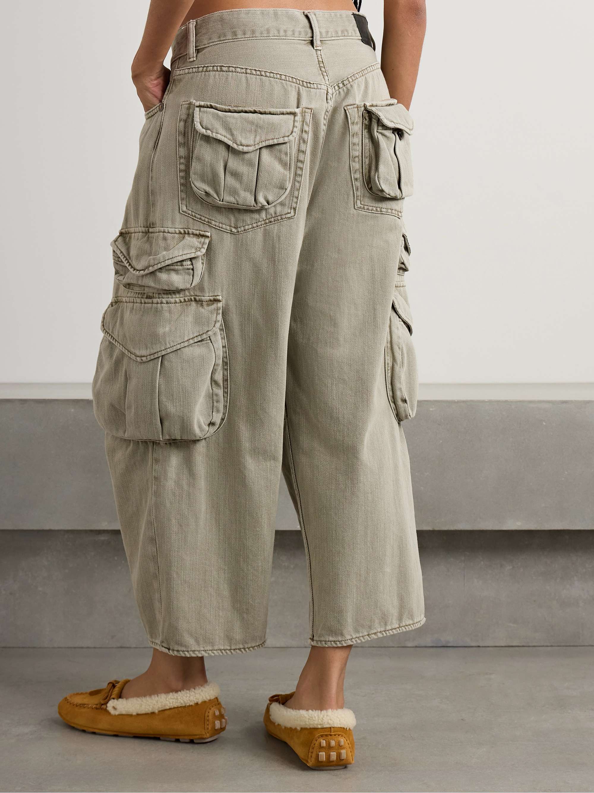 Cropped cargo jeans view