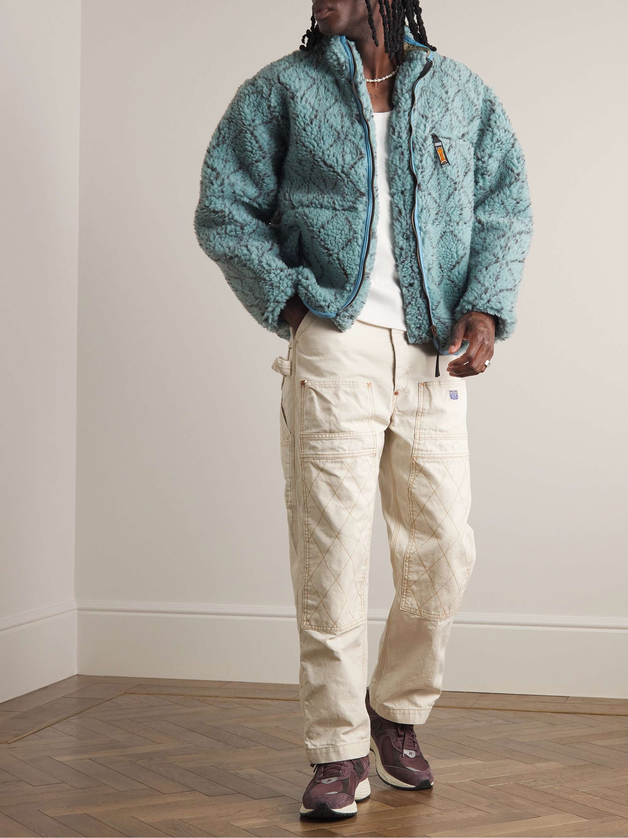 Sashiko Boa Reversible Printed Fleece and Shell Jacket view