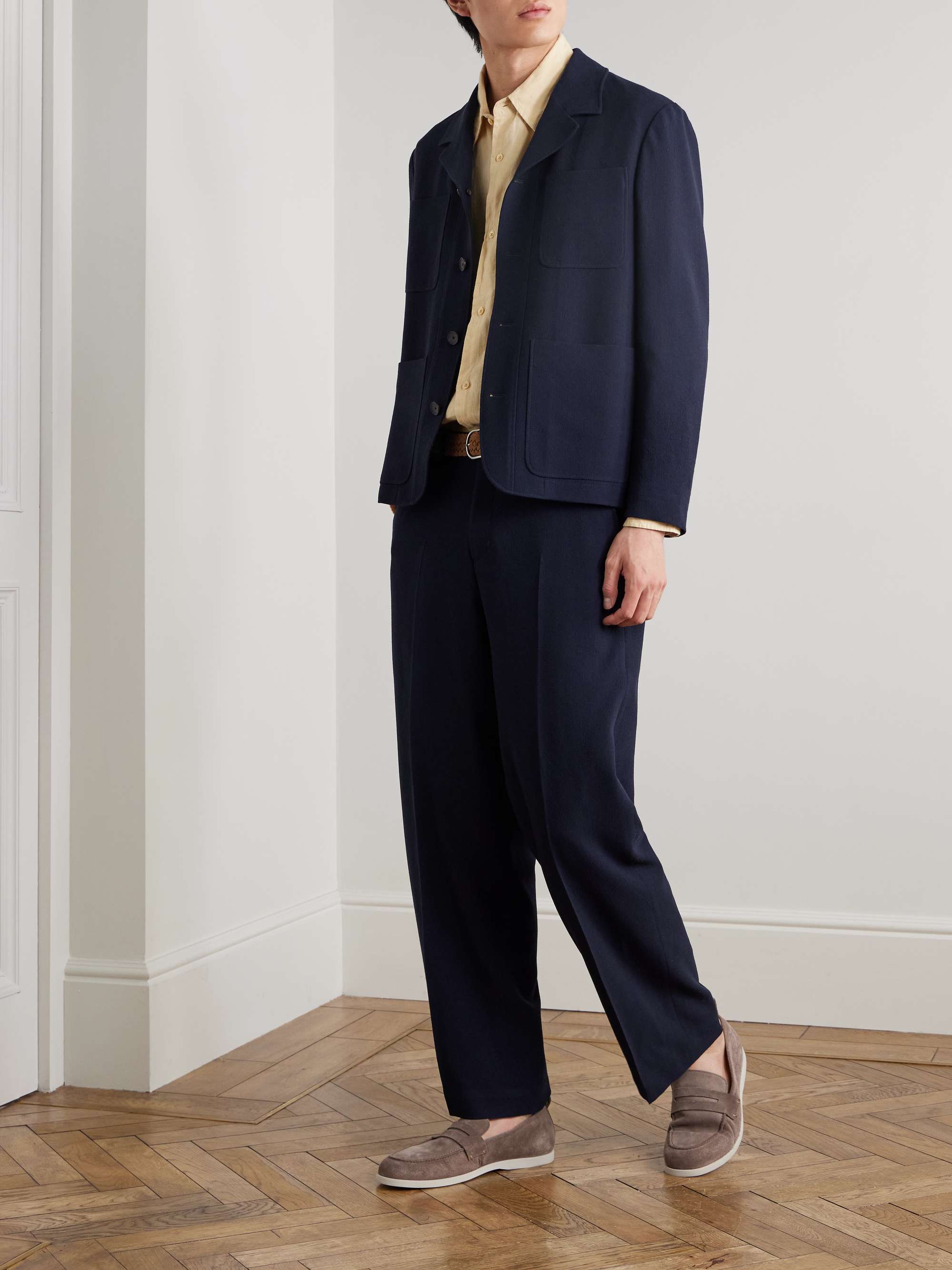 Wool-Crepe Chore Jacket view
