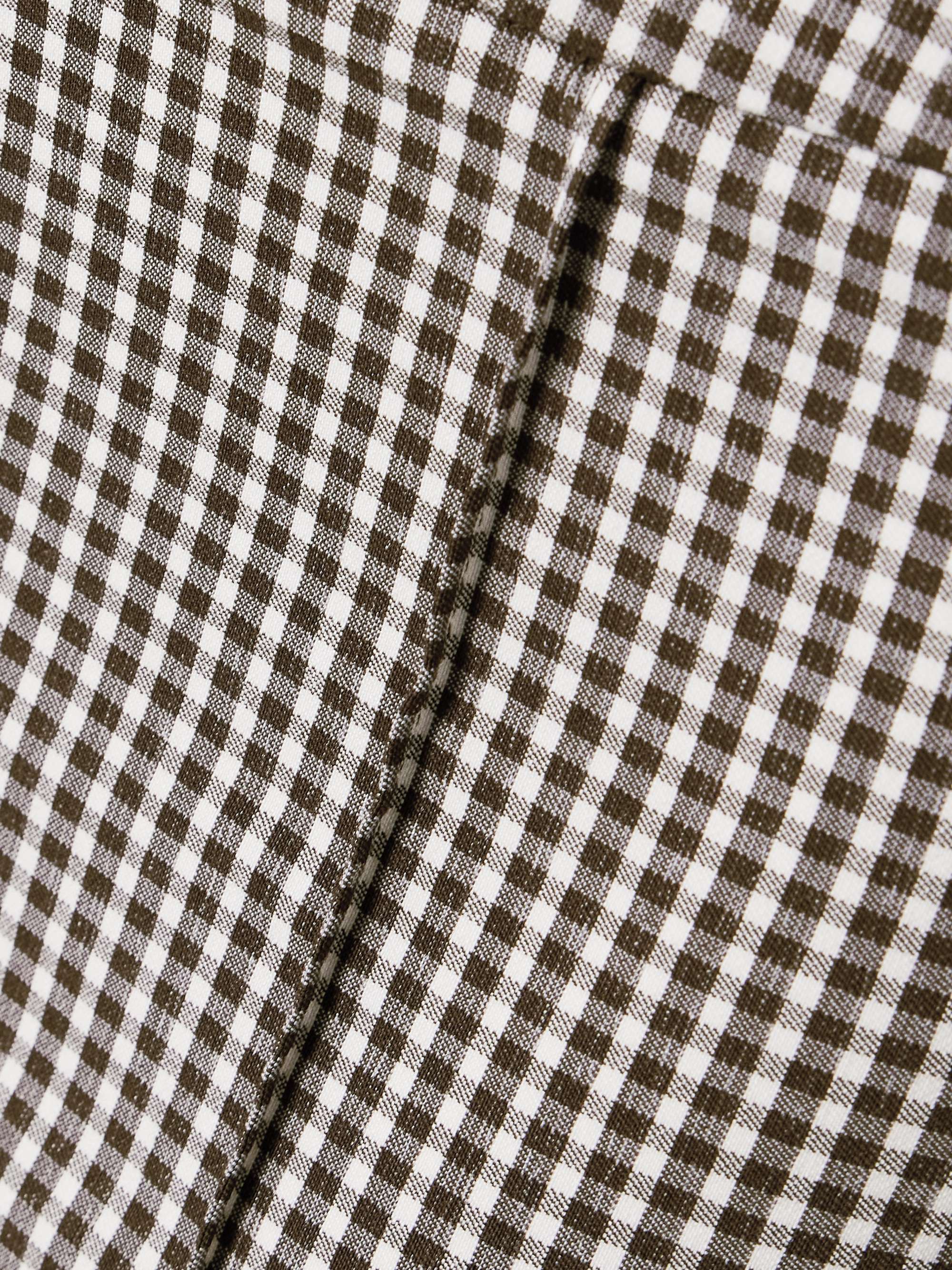 Knack cropped gingham stretch-cady flared pants view