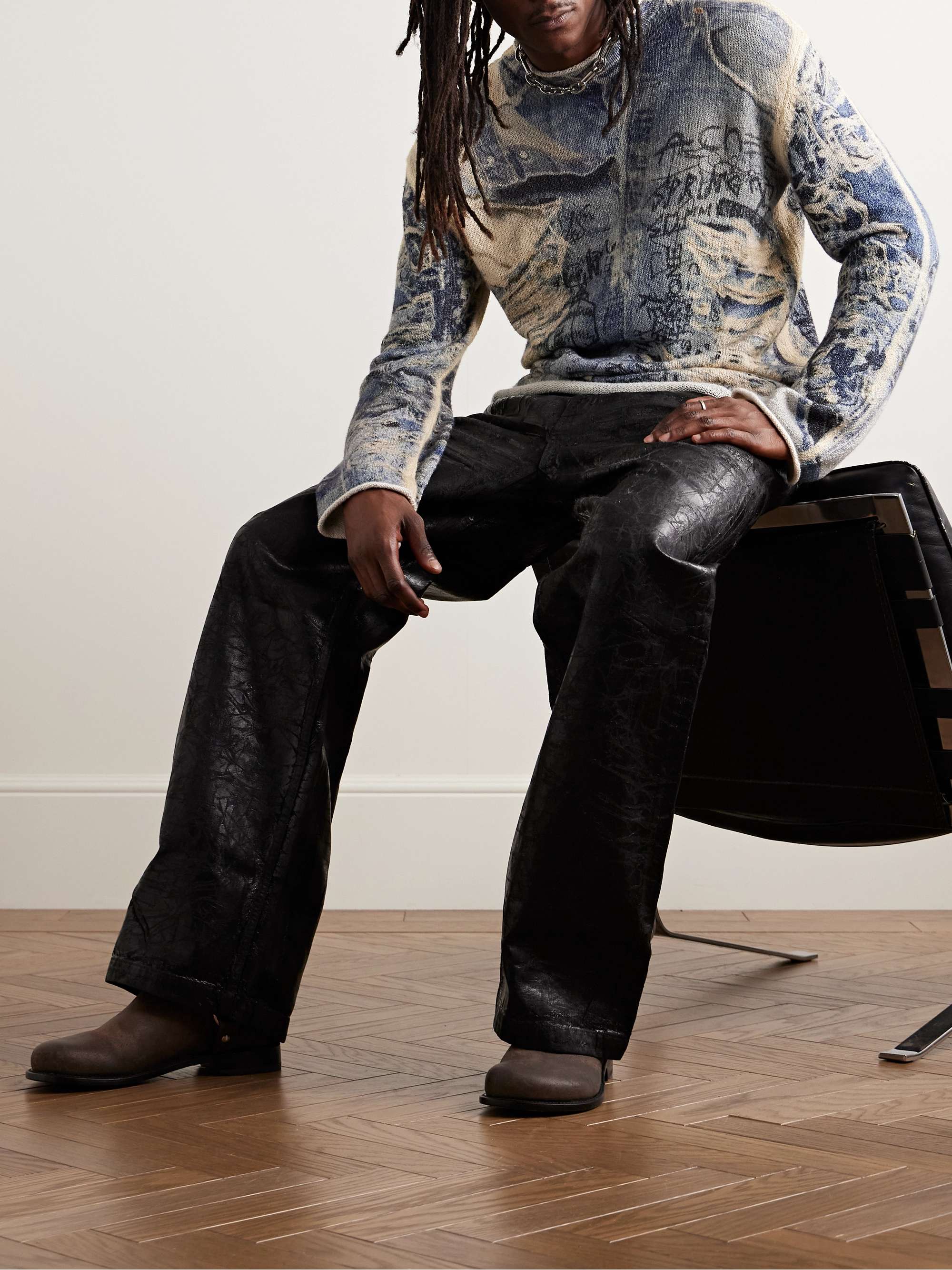 Karvian Trompe L'oeil Cotton-Blend Sweater view