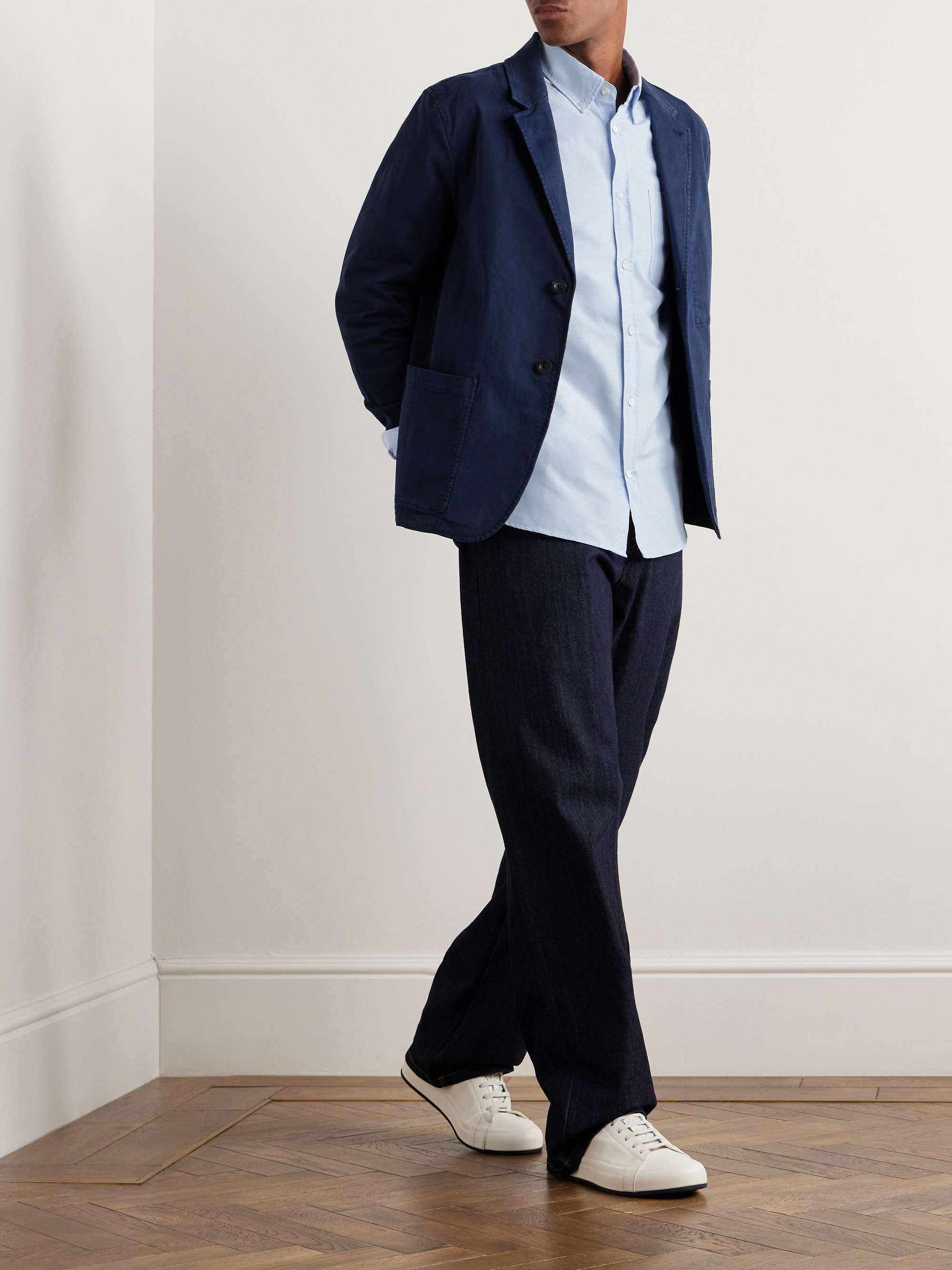 Button-Down Collar Cotton Oxford Shirt view