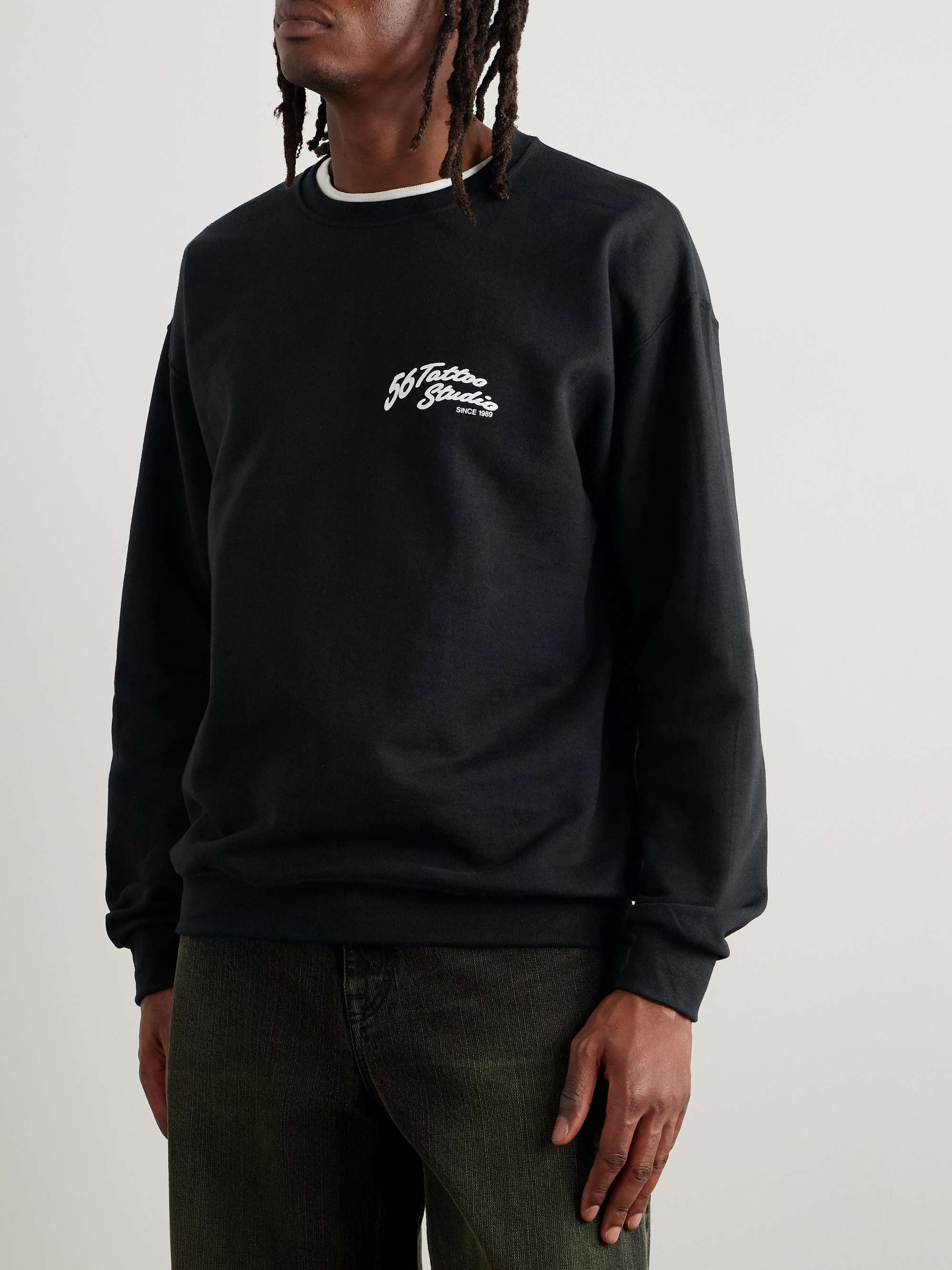 + 56 Tattoo Studio Printed Cotton-Jersey Sweatshirt view