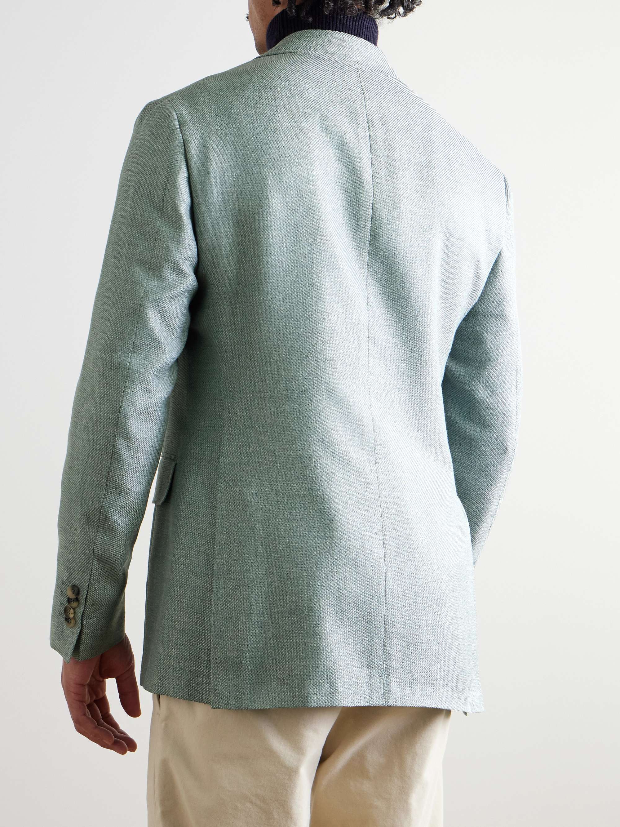 Kei Wool, Silk and Linen-Blend Twill Blazer view