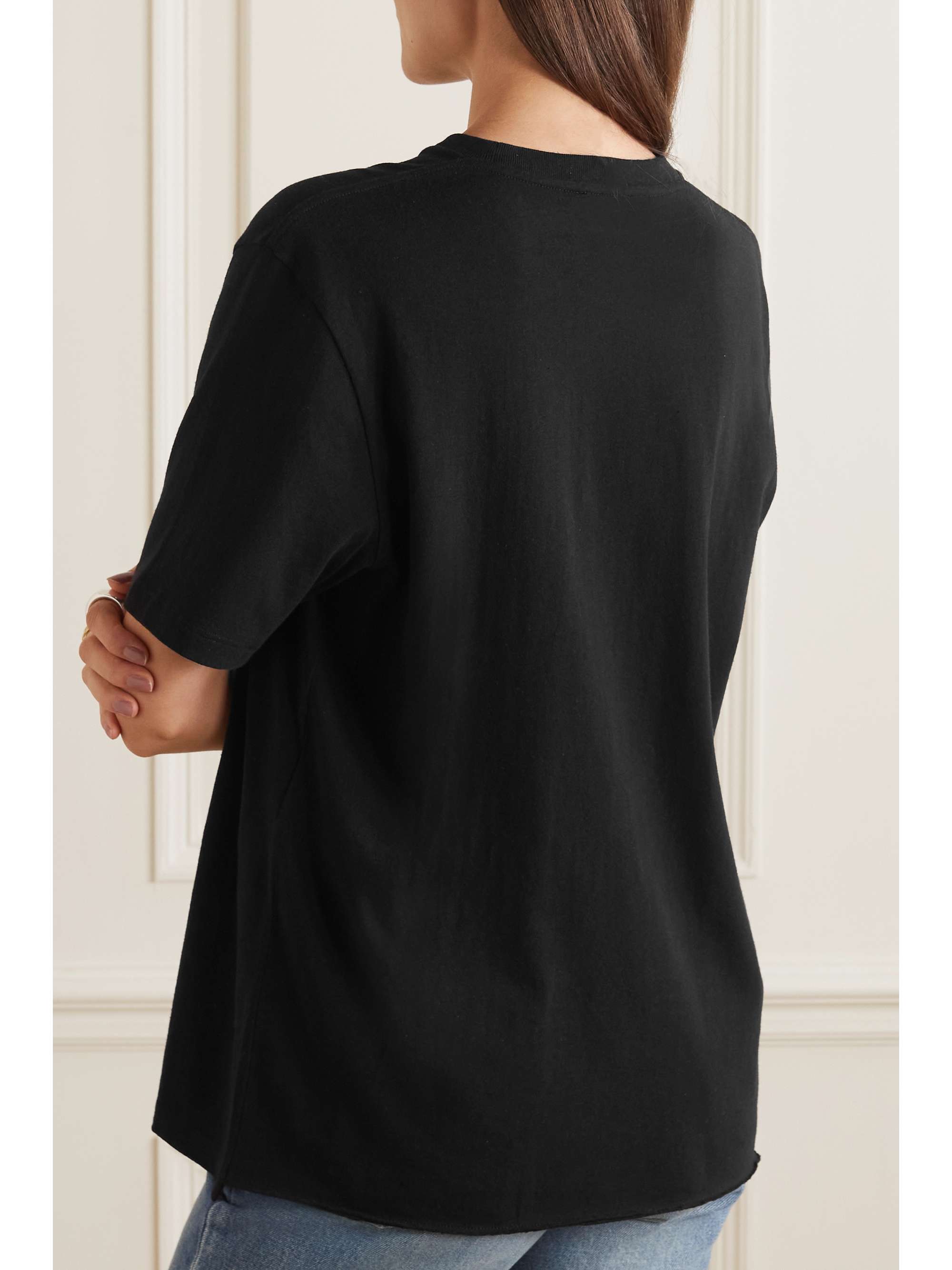 Embroidered cotton T-shirt view