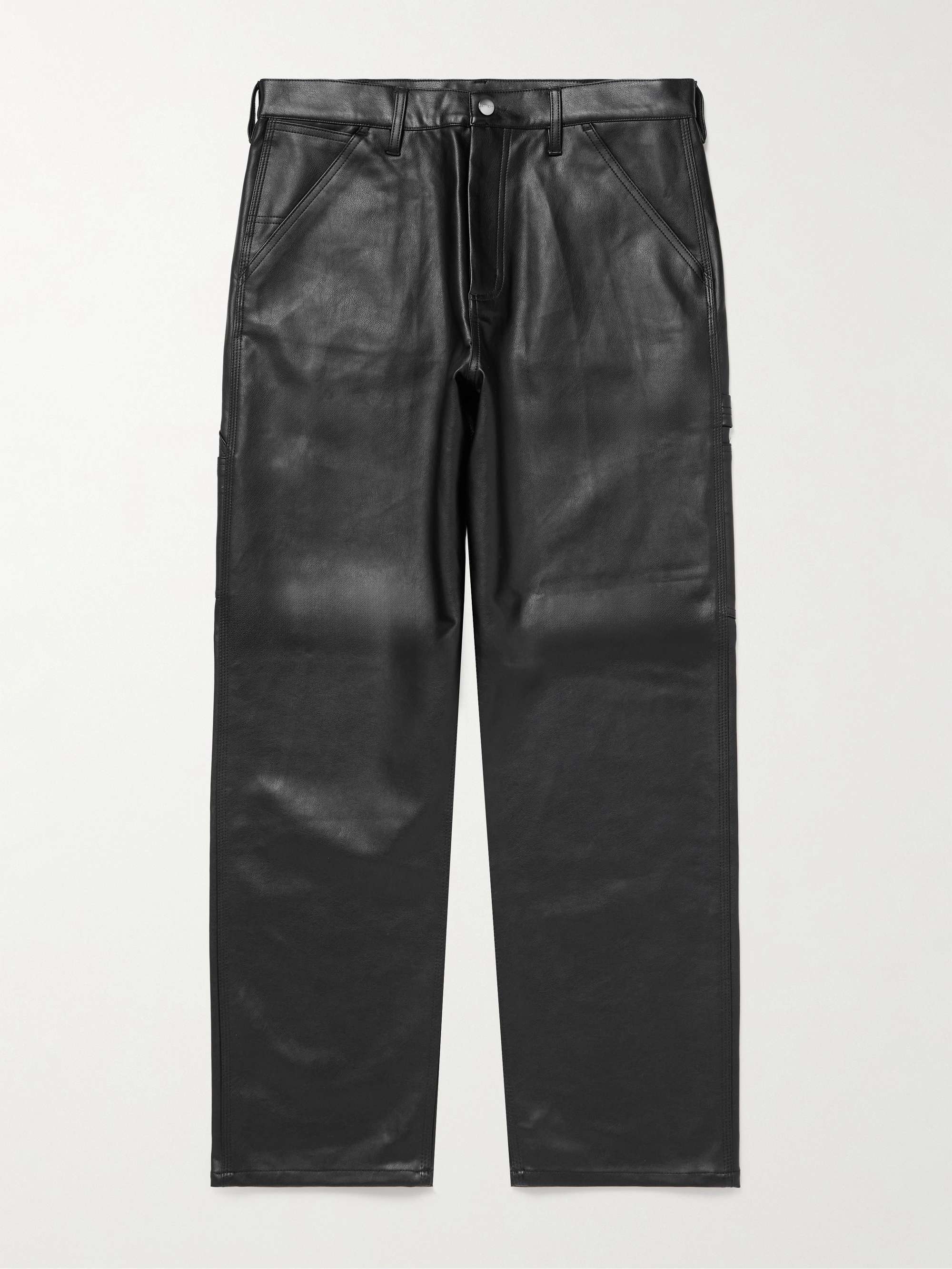 Single-Knee Straight-Leg Full-Grain Trousers view