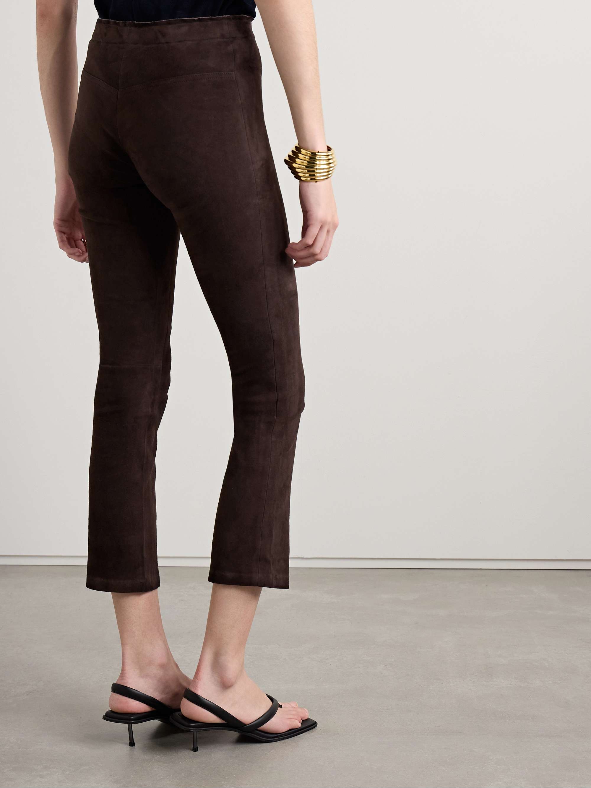 JP Twenty cropped suede flared leggings view