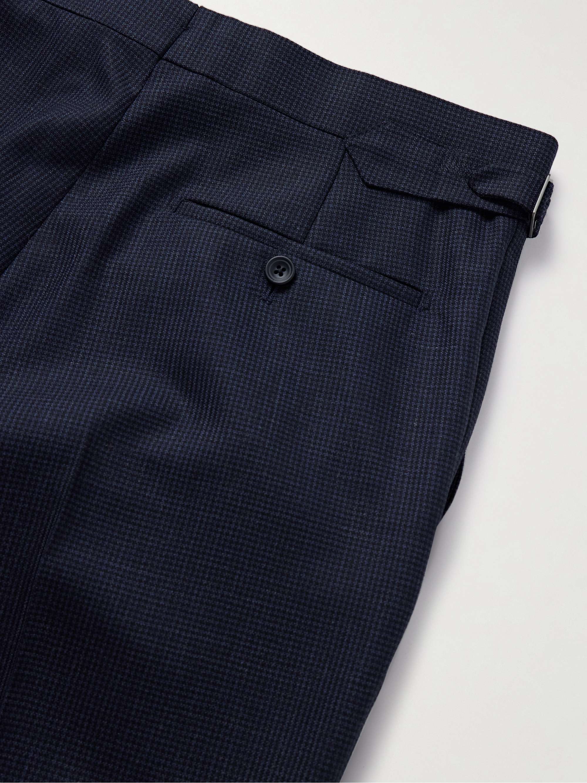 Slim-Fit Straight-Leg Puppytooth Wool Suit Trousers view