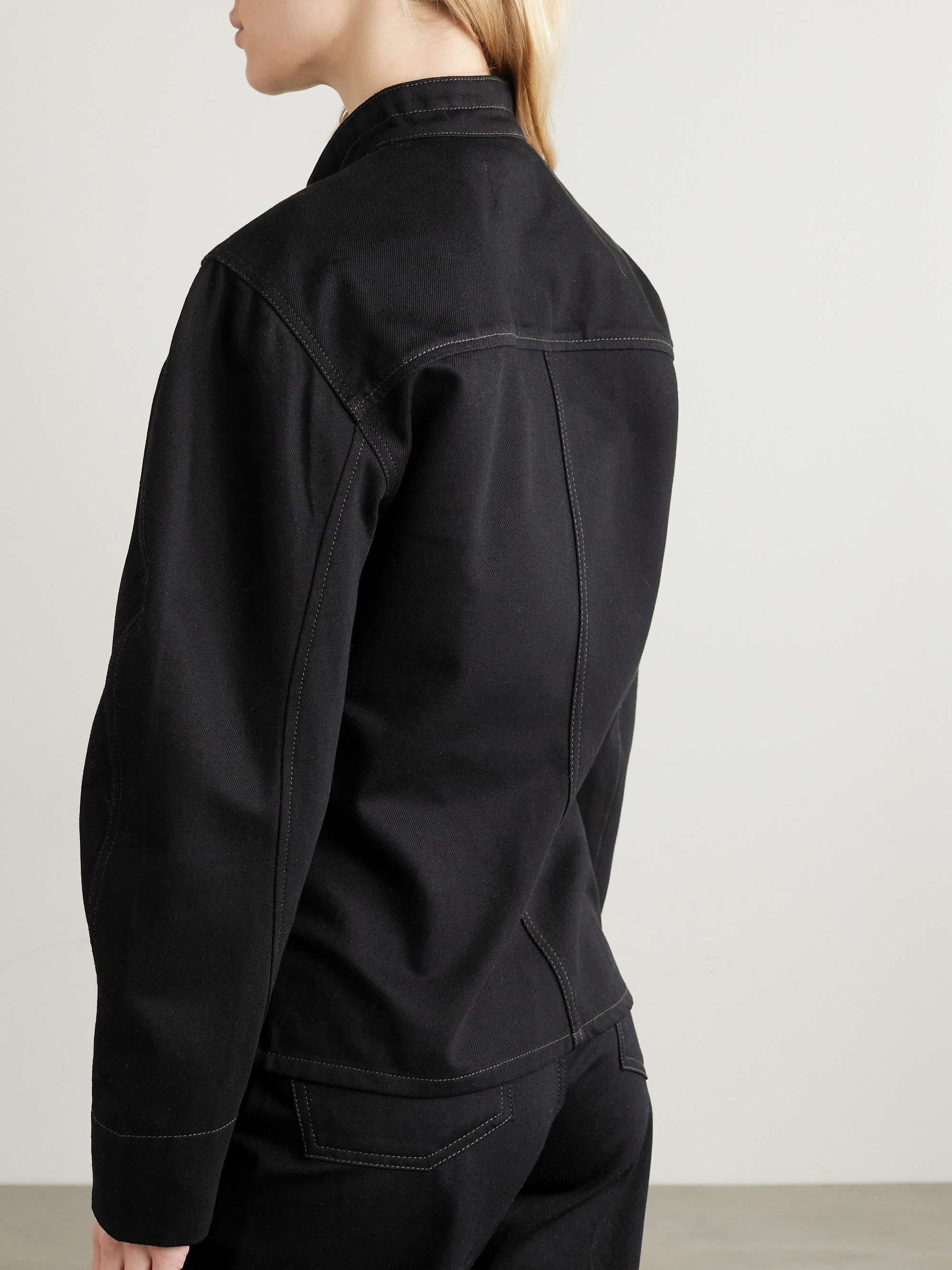 Curved cotton-twill jacket view