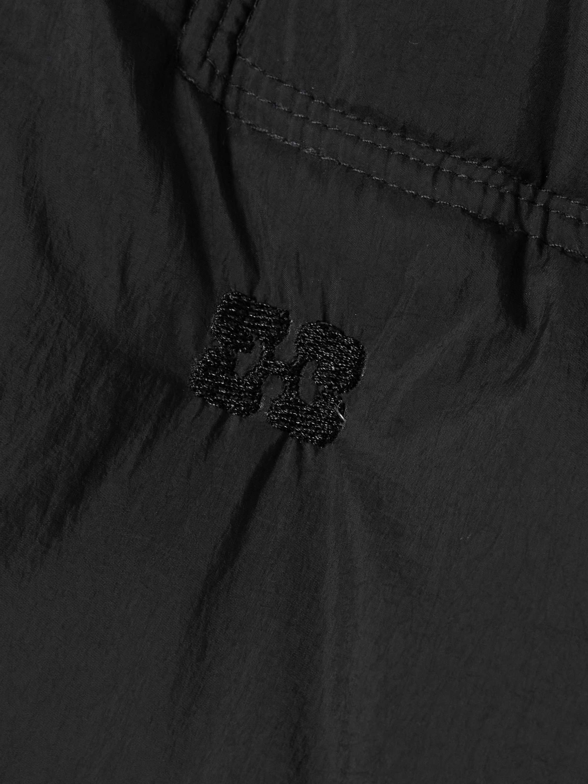 Logo-embroidered quilted recycled-shell hooded jacket view