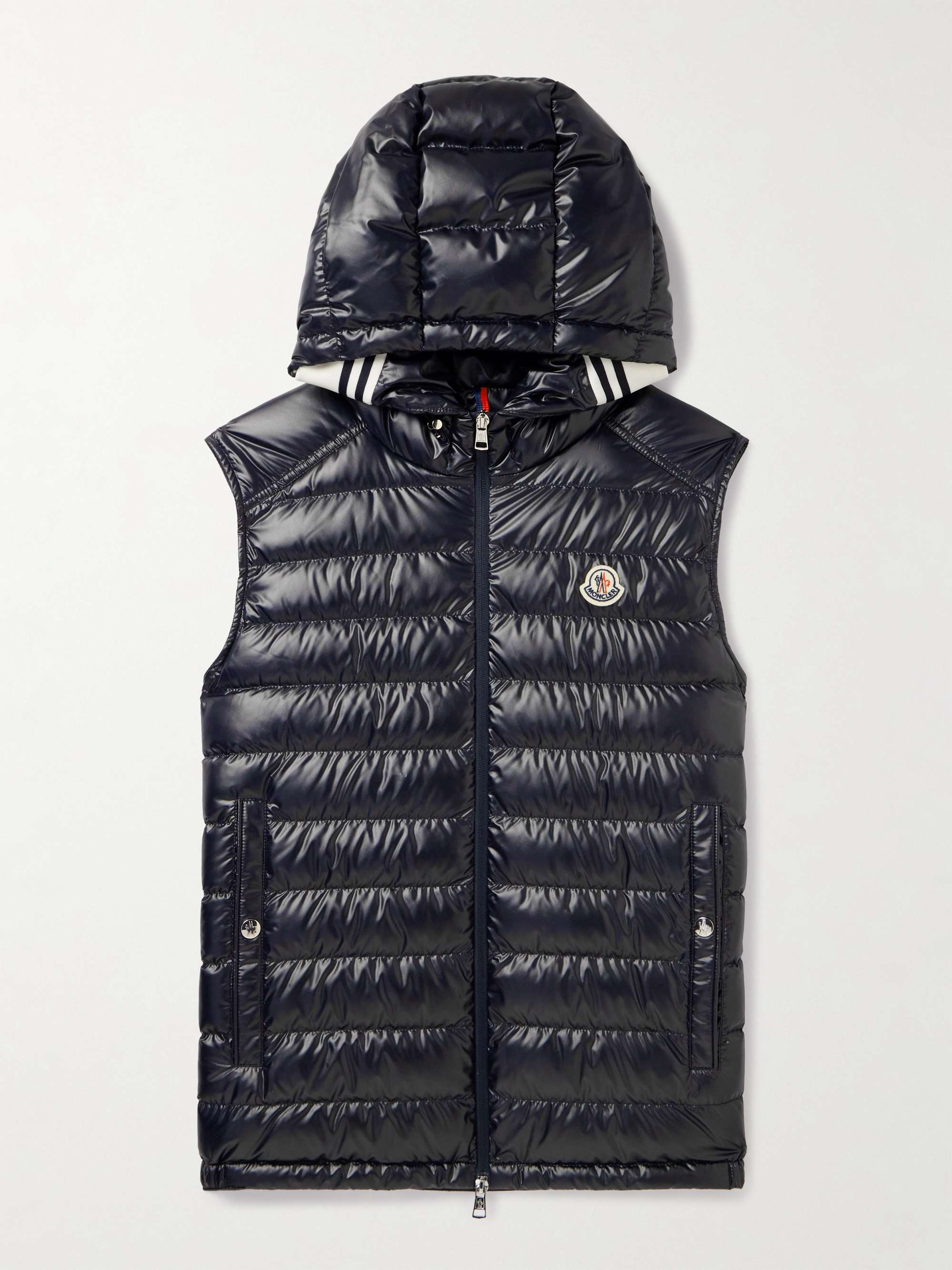 Clai Logo-Detailed Webbing-Trimmed Quilted Shell Hooded Down Gilet view