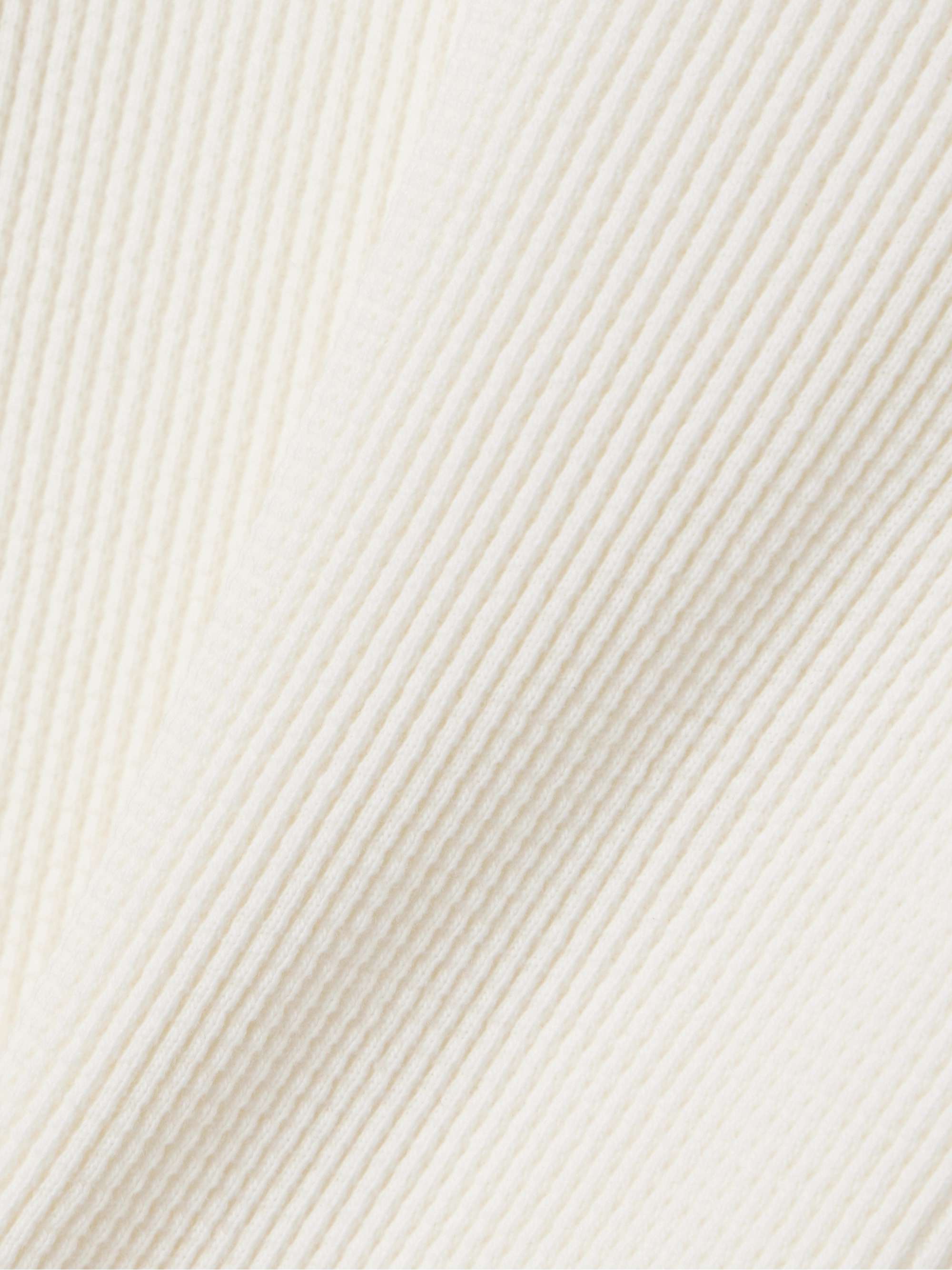 Pilar cropped waffle-knit cotton T-shirt view