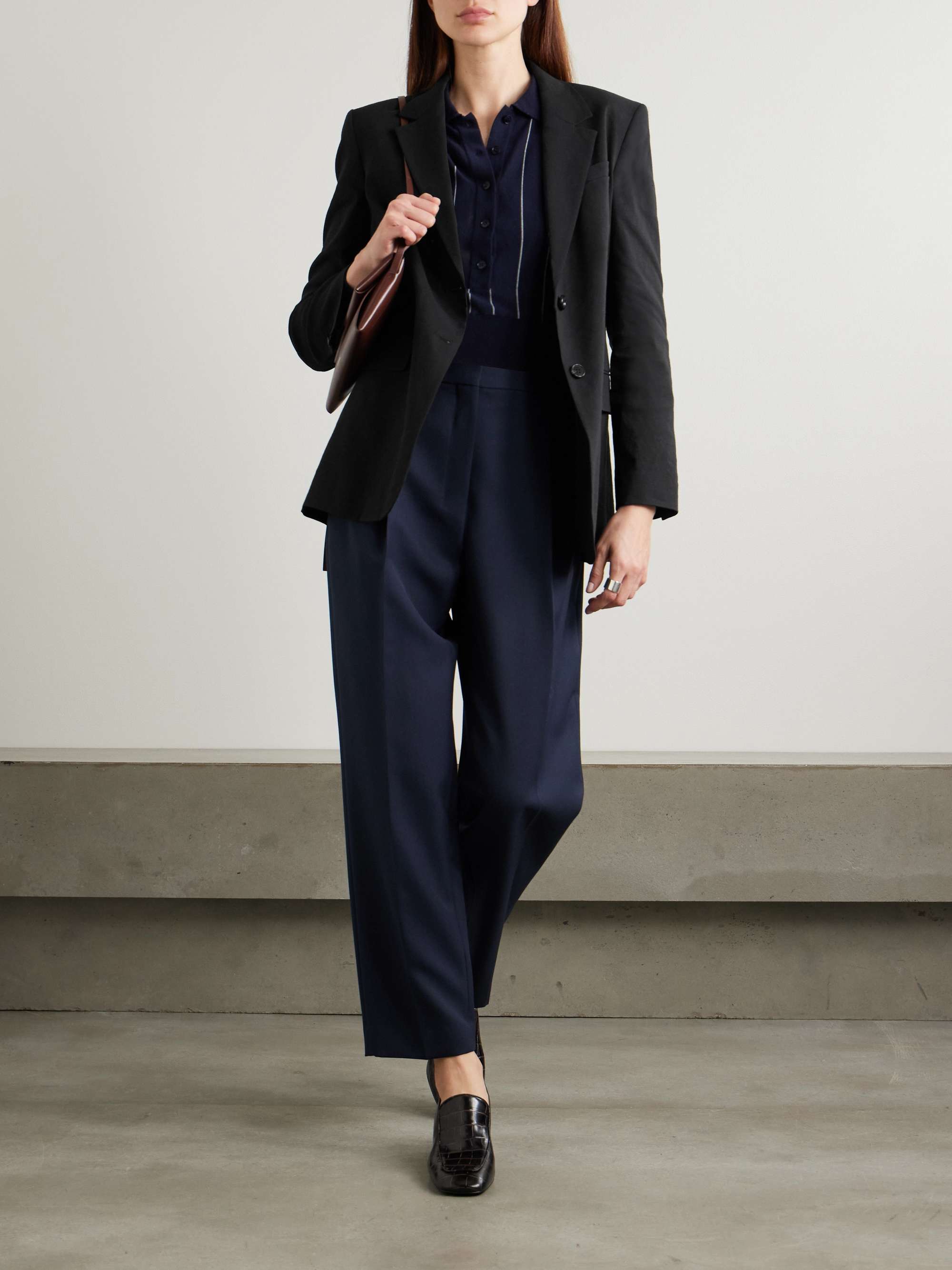 Linen-blend blazer view