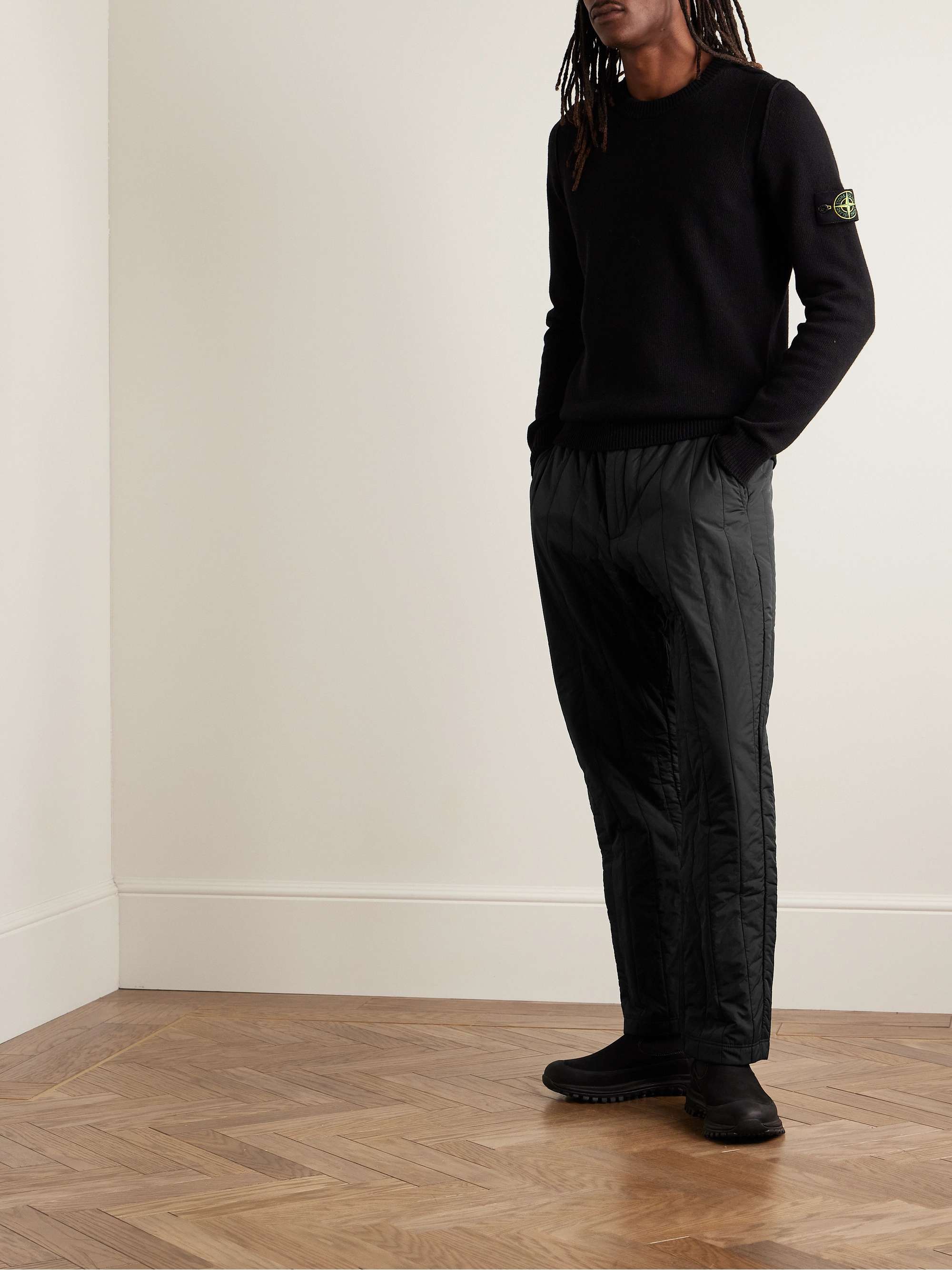 Carlyle Logo-Appliquéd Quilted Padded Shell Trousers view