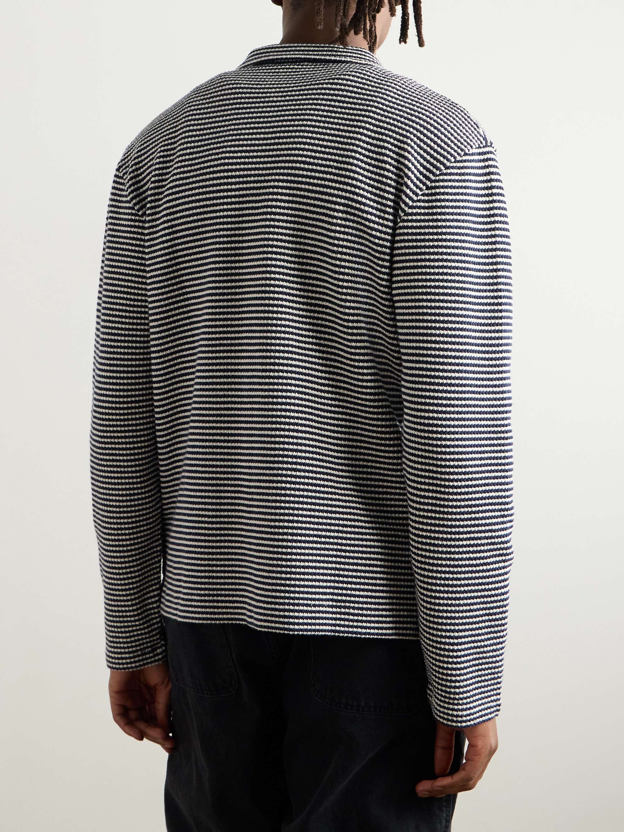 Bryan Striped Cotton-Blend Cardigan view