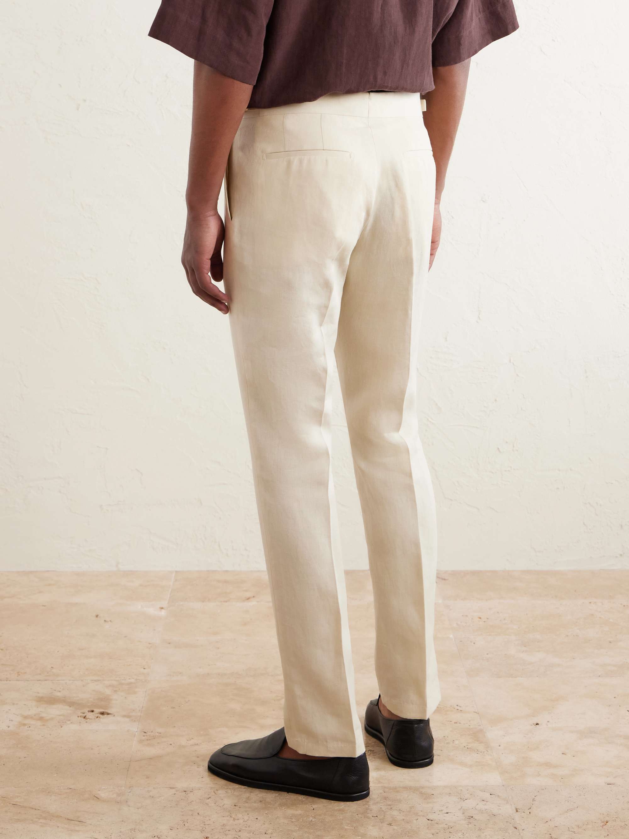 Griffon Tapered Linen Trousers view