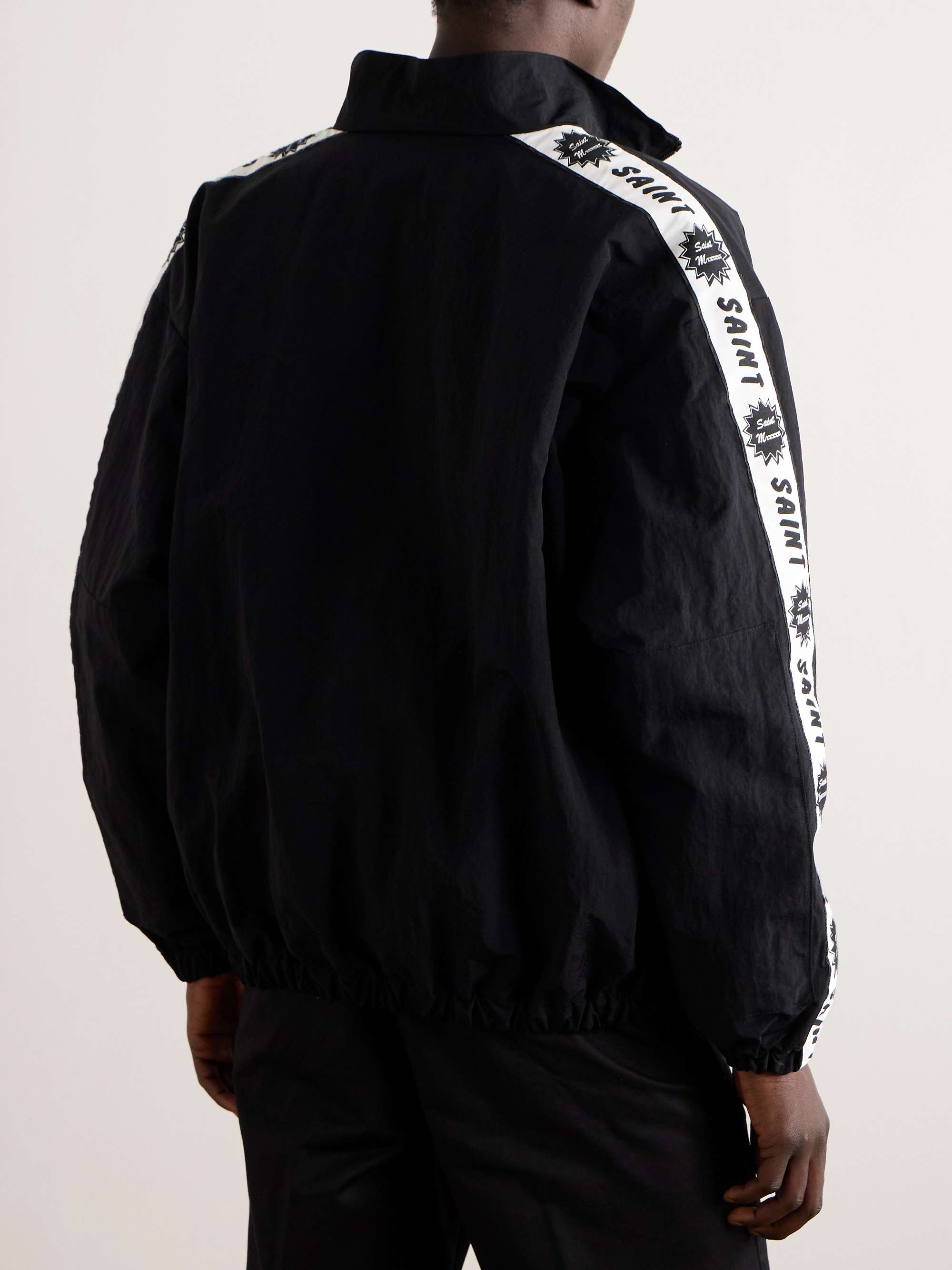 Appliquéd Logo-Embroidered Shell Jacket view