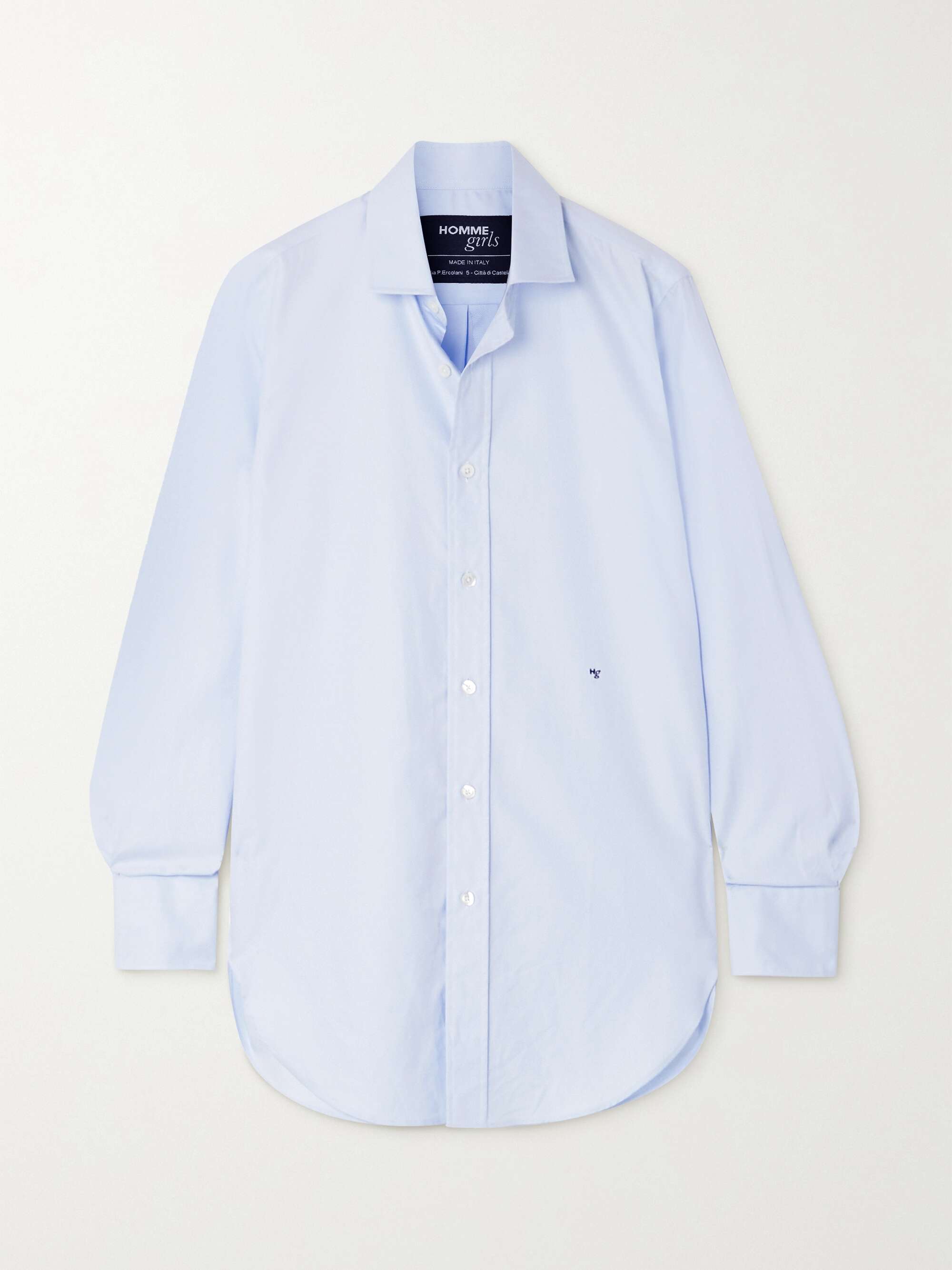 Embroidered cotton-poplin shirt view