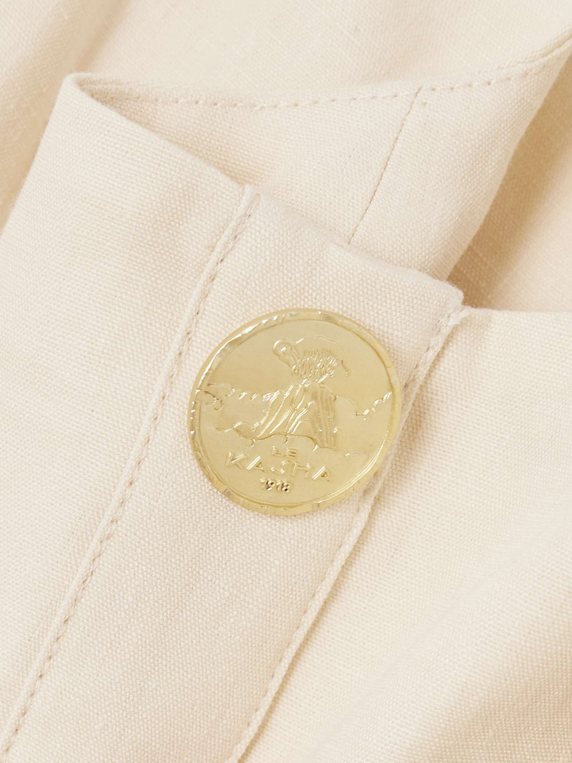 Subu belted linen midi dress view