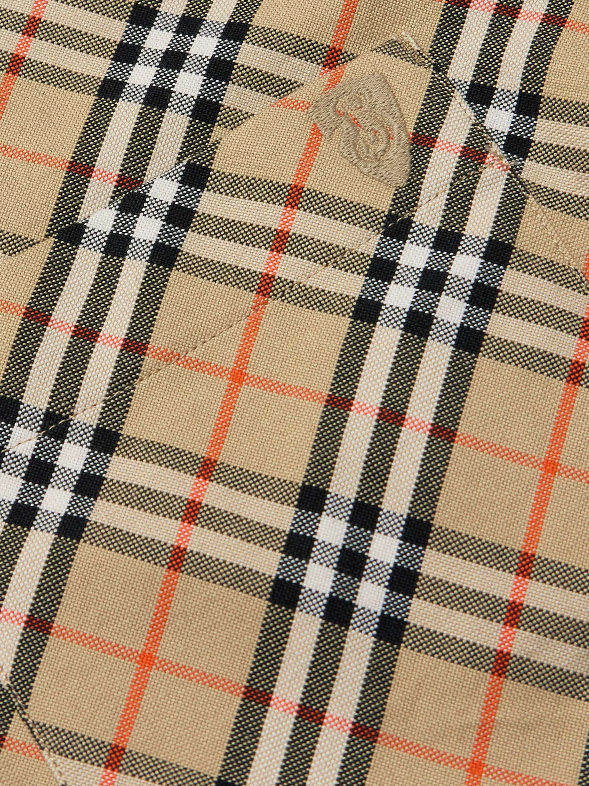Logo-Embroidered Checked Cotton Oxford Shirt view