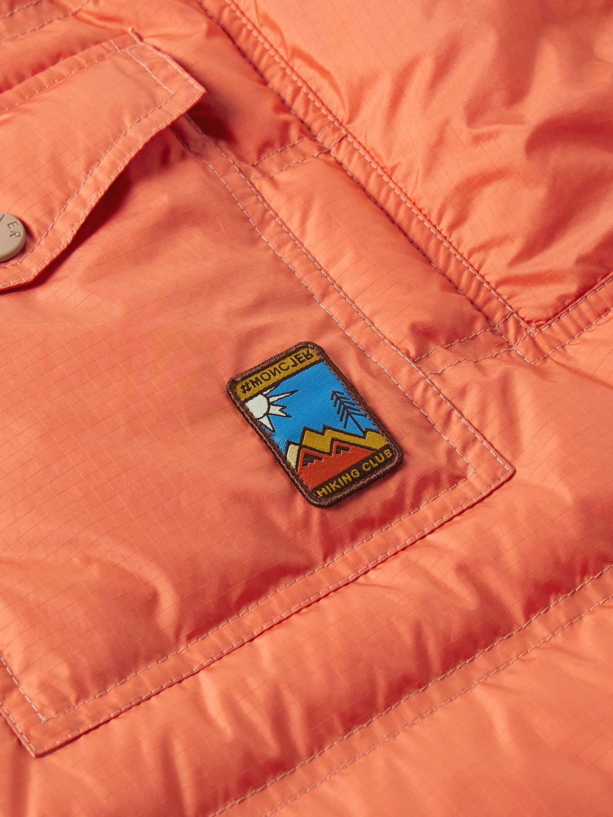 Lavachey Logo-Appliquéd Quilted Ripstop Down Jacket view