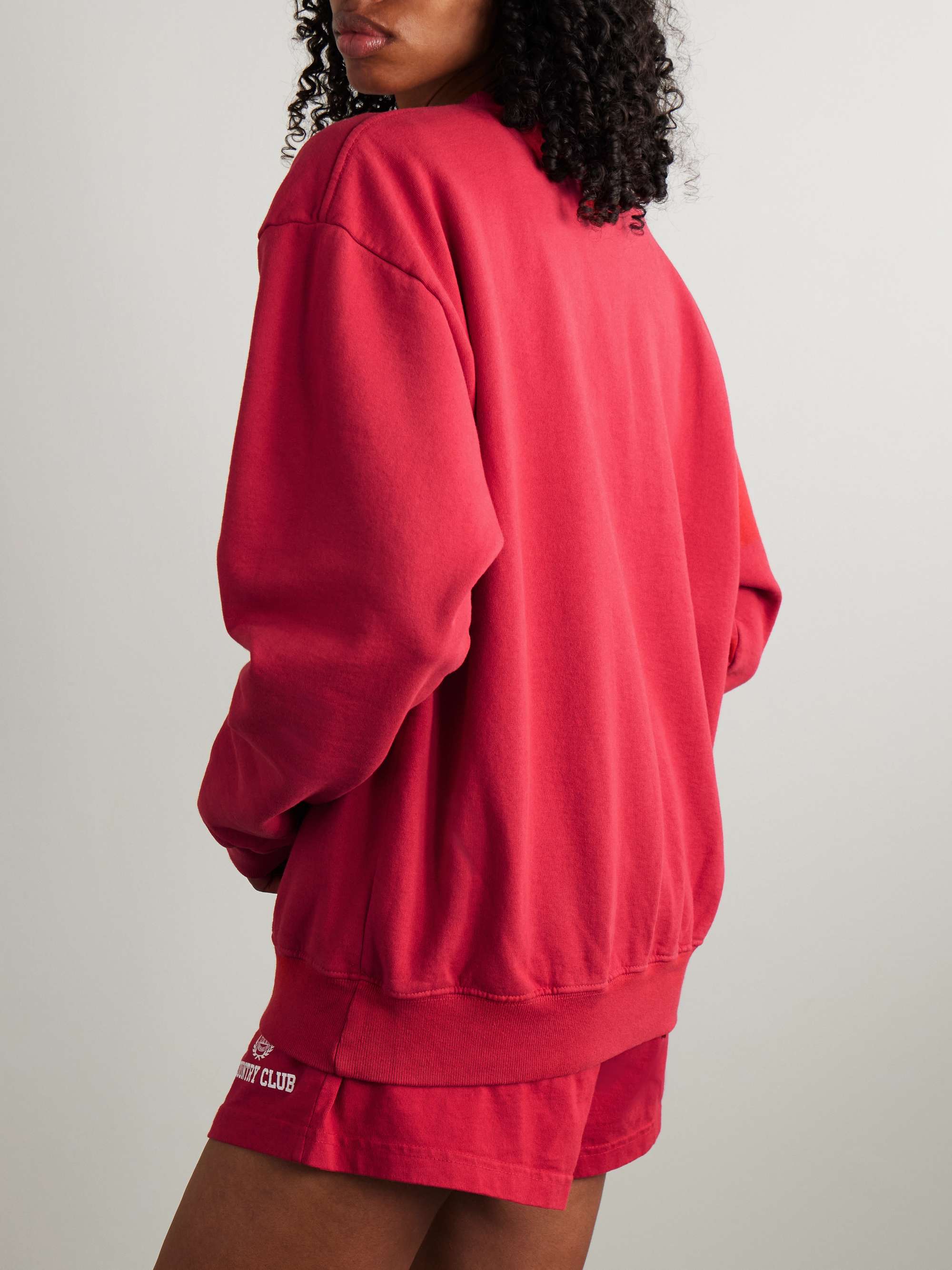 Varsity Crest printed cotton-jersey sweatshirt view
