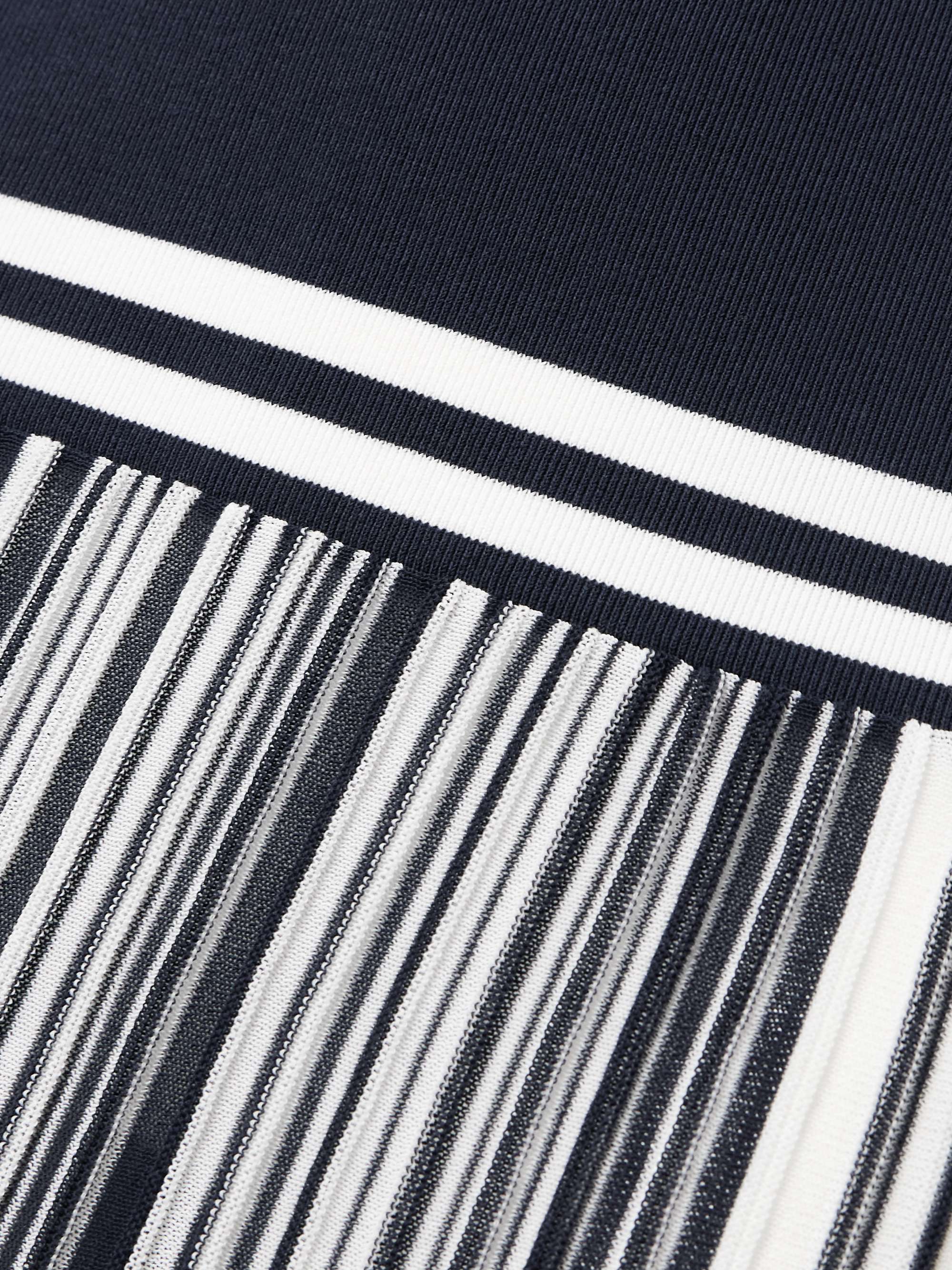 Citara striped knitted cotton-blend maxi skirt view