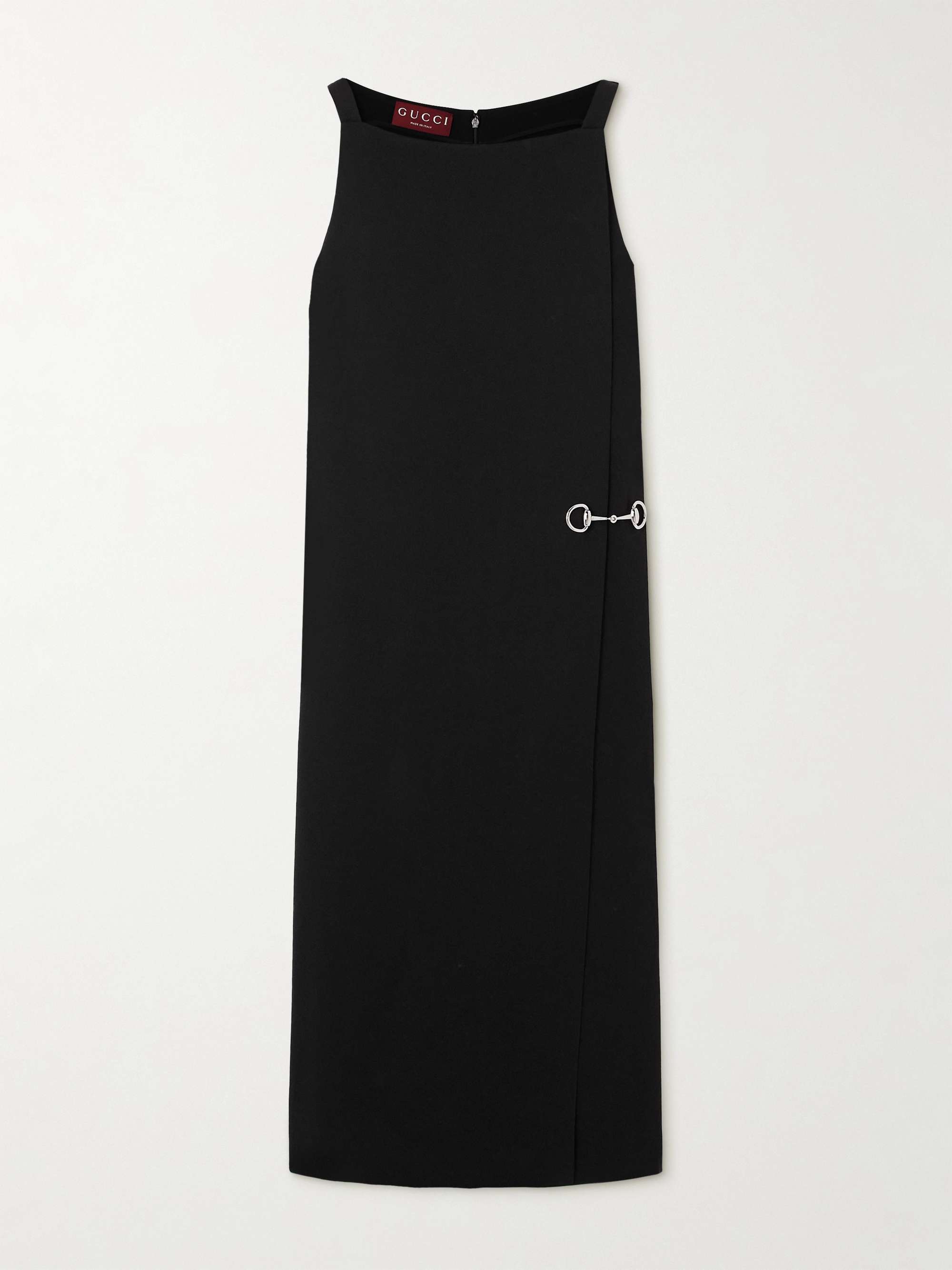 Layered crepe midi dress view