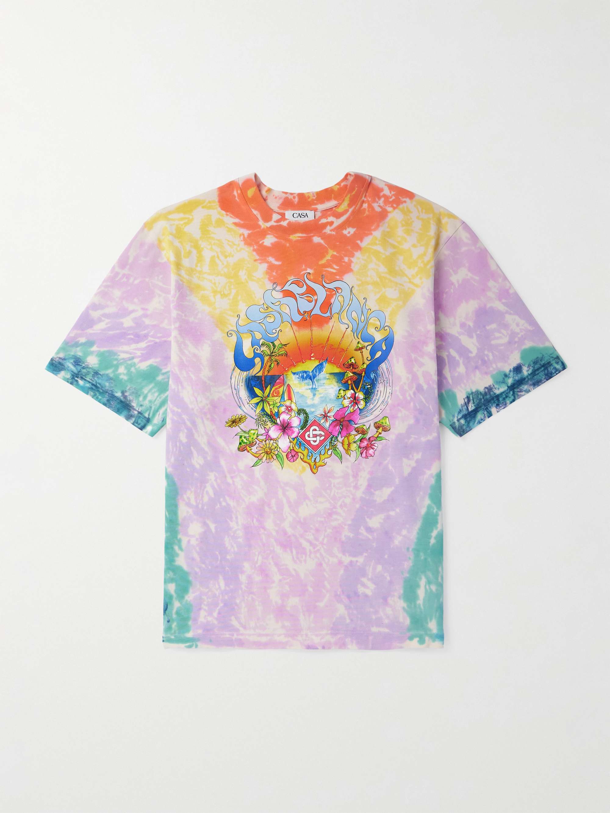 Surf Trip Tie-Dyed Logo-Print Organic Cotton-Jersey T-Shirt view