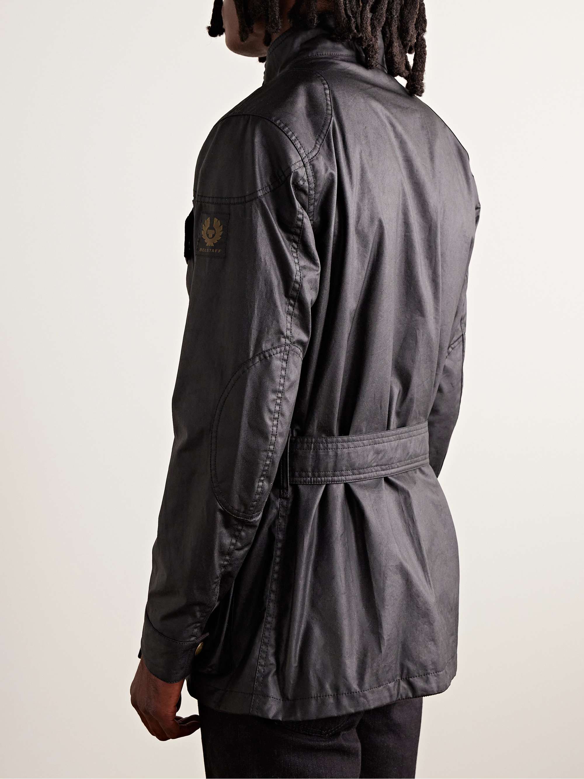 Trialmaster Belted Logo-Appliquéd Waxed-Cotton Jacket view