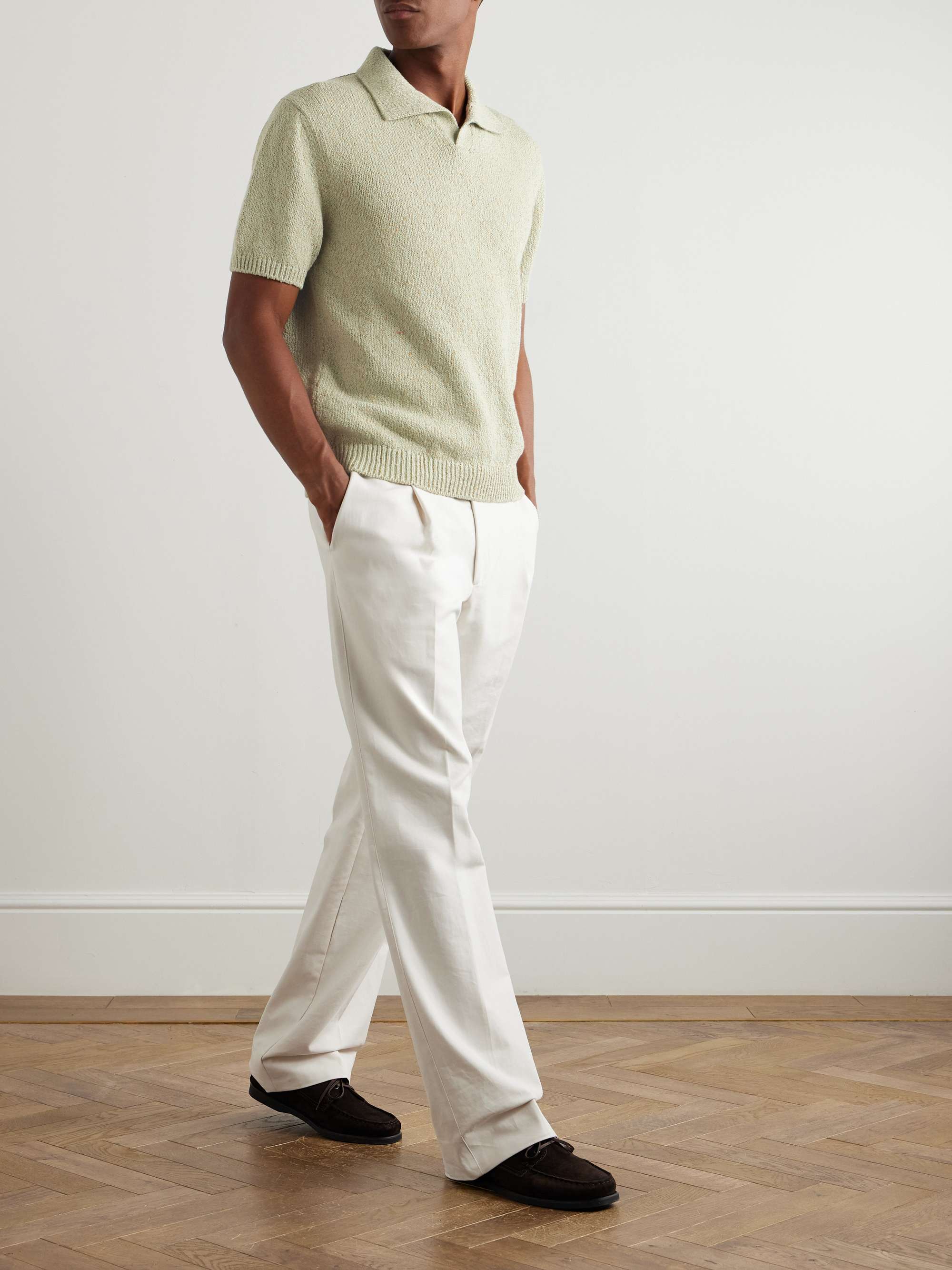 Meina Mouliné-Cotton Polo Shirt view