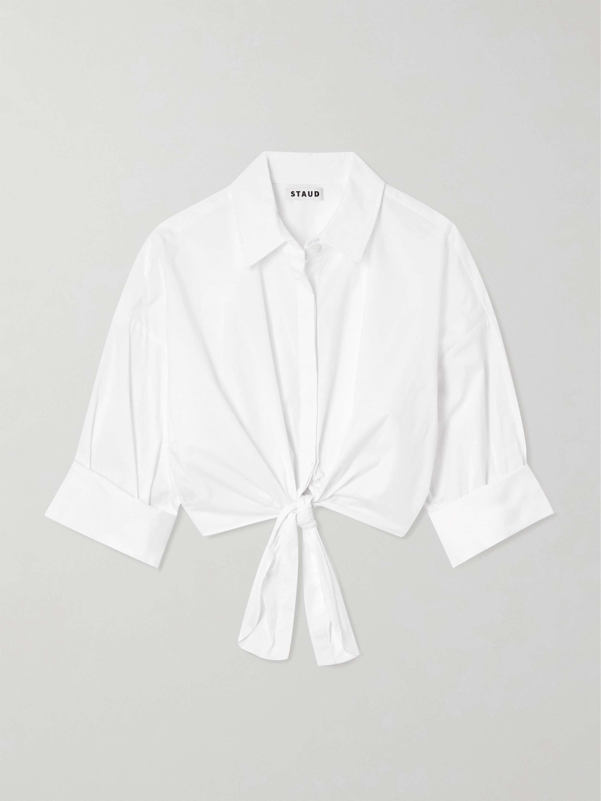Lisa knotted cotton poplin shirt view